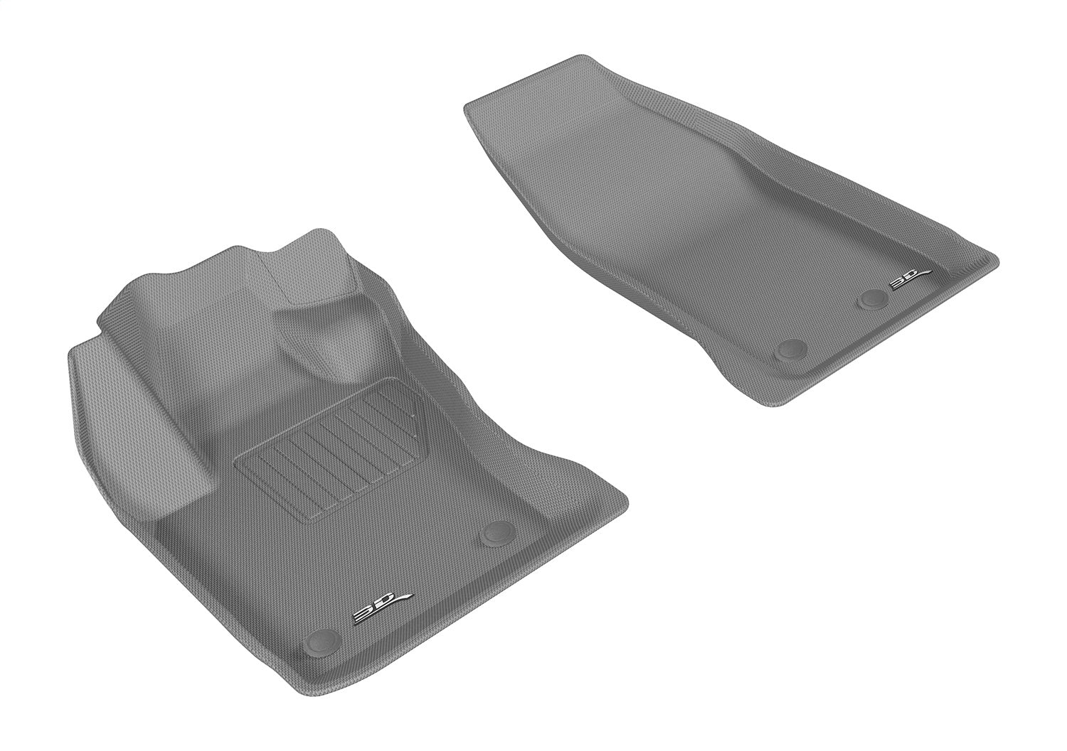 3D MAXpider L1FA00511501 KAGU Floor Mat; Gray; 2 pc.; Front; [Available While Supplies Last]; 3D MAXpider L1FA00511501