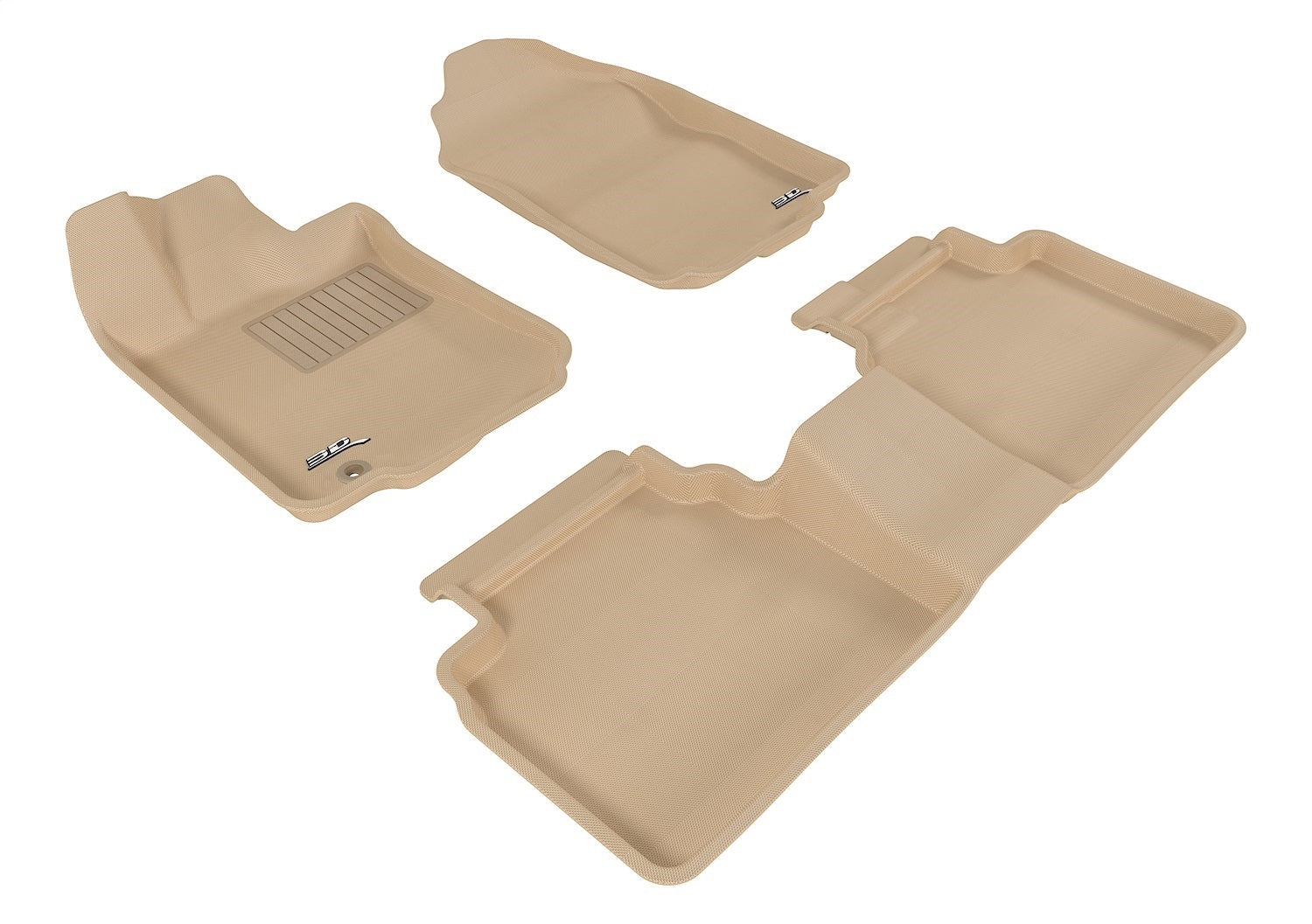 3D MAXpider L1FR01301502 KAGU Floor Mat; Tan; 3 pc.; 2 pc. Front Row; 1 pc. Rear; 3D MAXpider L1FR01301502