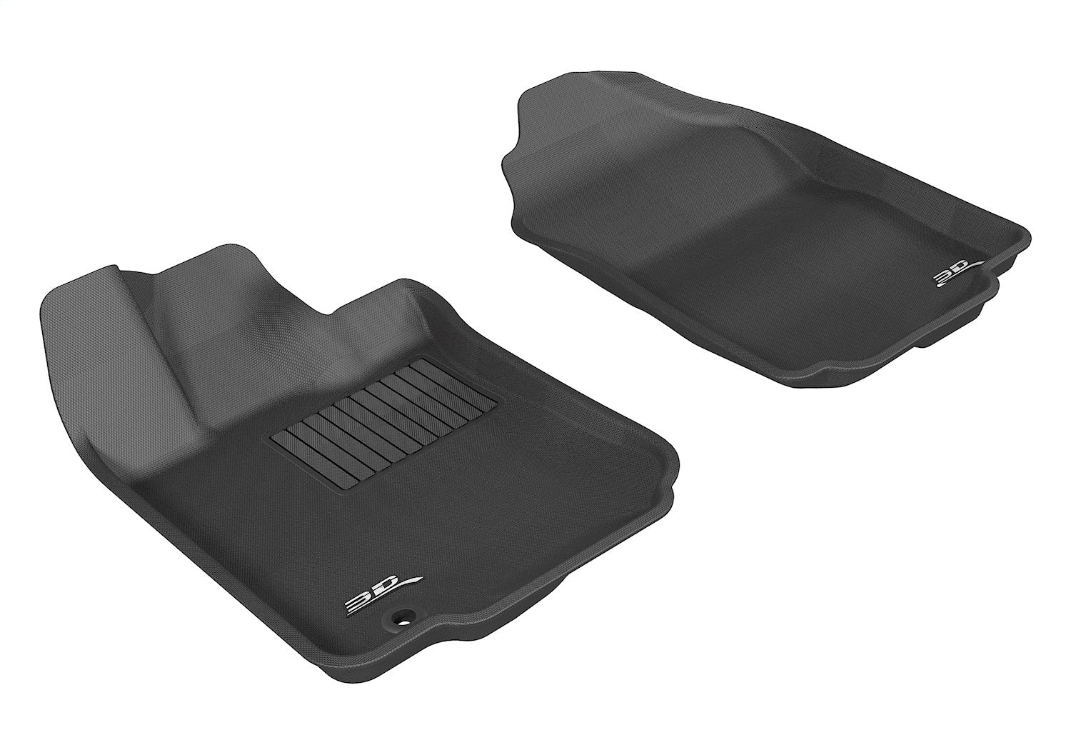3D MAXpider L1FR01311509 KAGU Floor Mat; Black; 2 pc.; Front; 3D MAXpider L1FR01311509