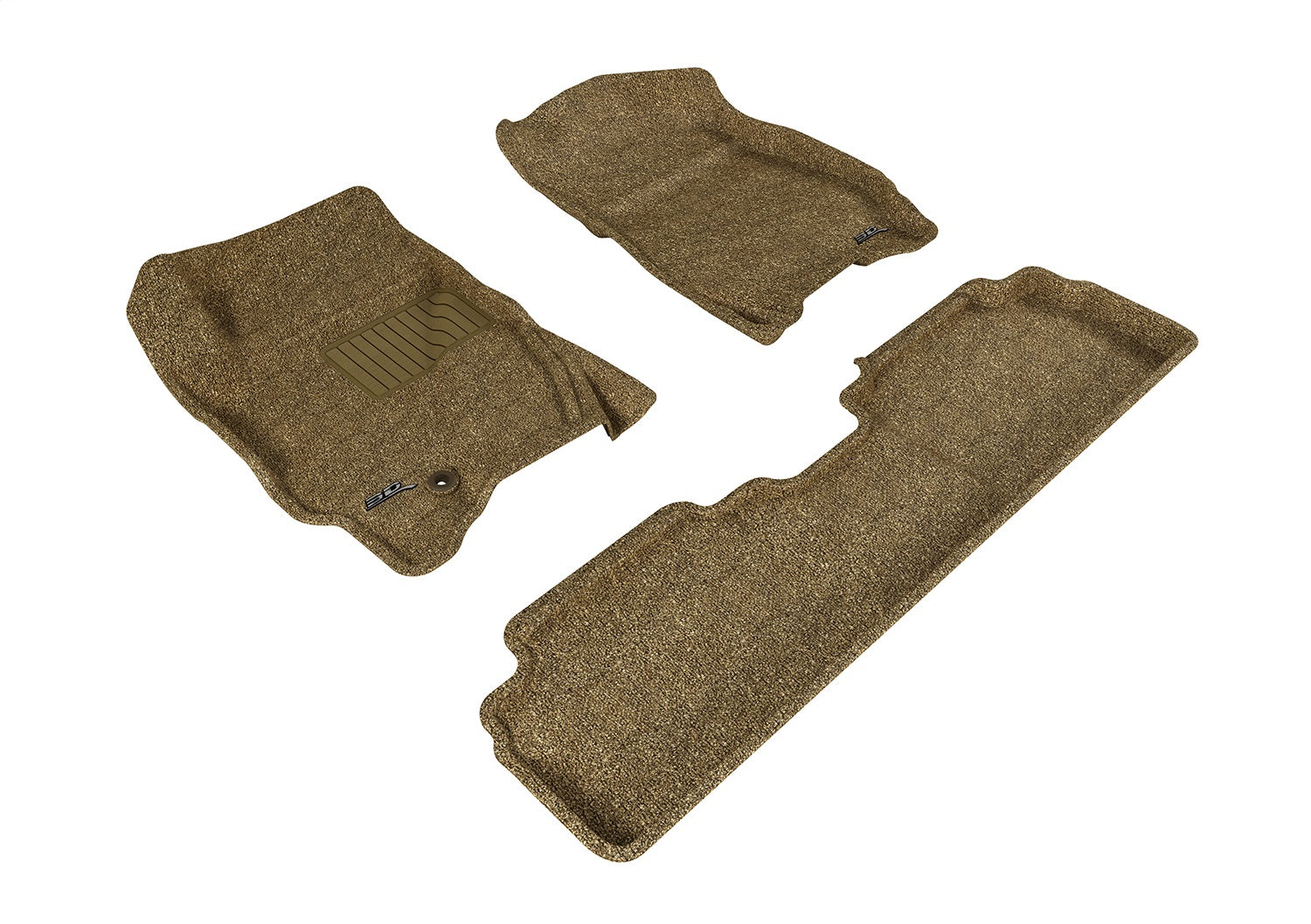 3D MAXpider L1FR02802202 CLASSIC Floor Mat; Tan; 3 pc.; 2 pc. Front Row; 1 pc. 2nd Row; Eyelet; 3D MAXpider L1FR02802202