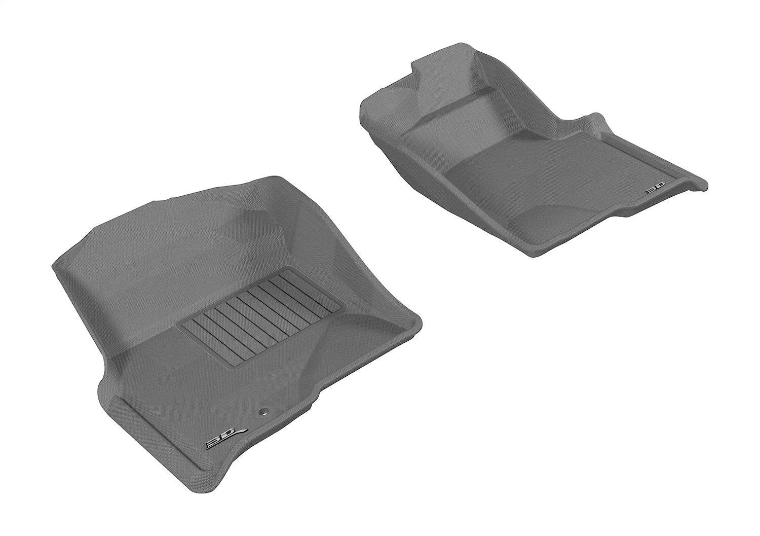 3D MAXpider L1FR06711501 KAGU Floor Mat; Gray; 2 pc.; Front; Single Hook Only; 3D MAXpider L1FR06711501
