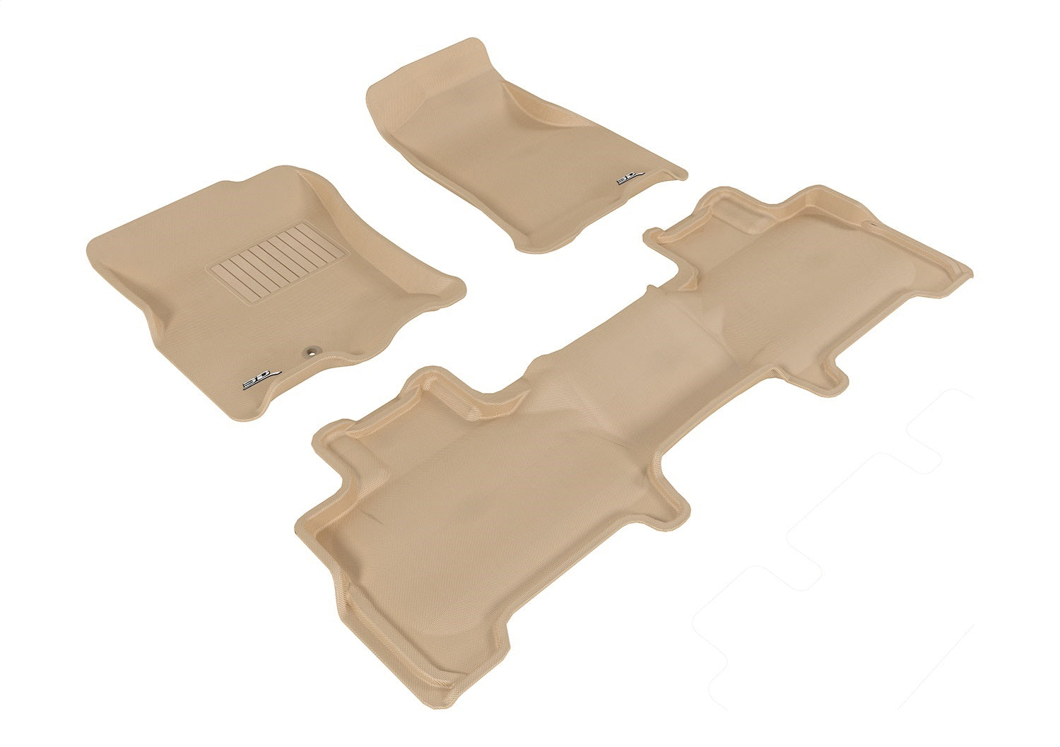 3D MAXpider L1FR07601502 KAGU Floor Mat; Tan; 3 pc.; 2 pc. Front Row; 1 pc. Rear; 3D MAXpider L1FR07601502