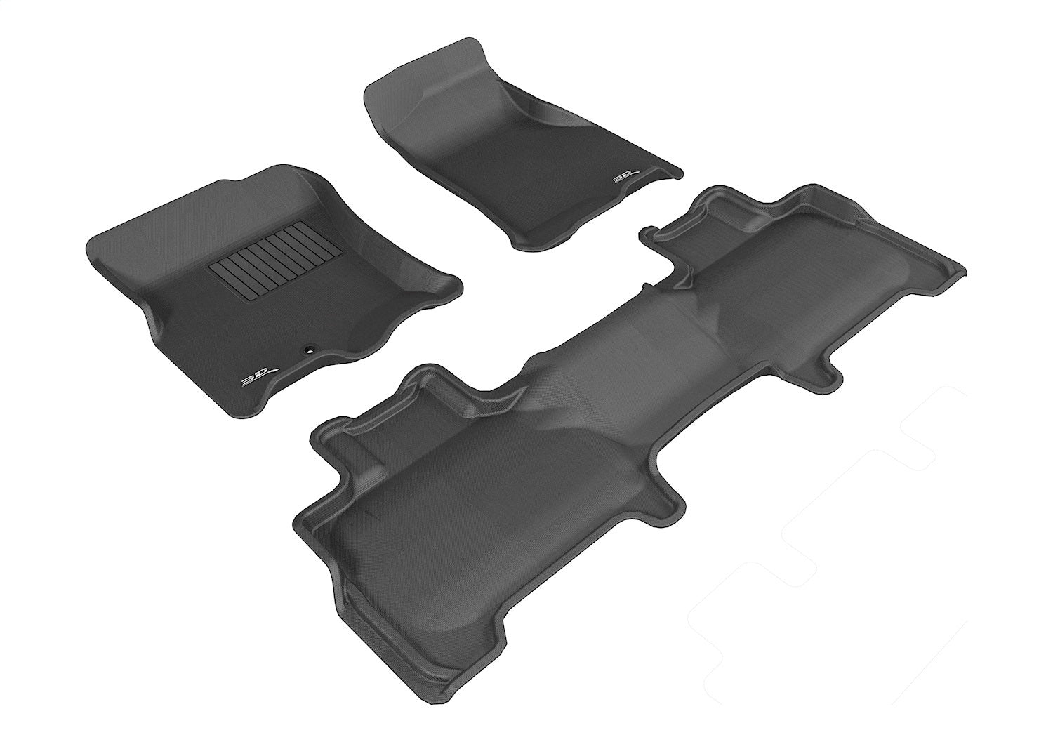 3D MAXpider L1FR07601509 KAGU Floor Mat; Black; 3 pc.; Front and Rear; 3D MAXpider L1FR07601509