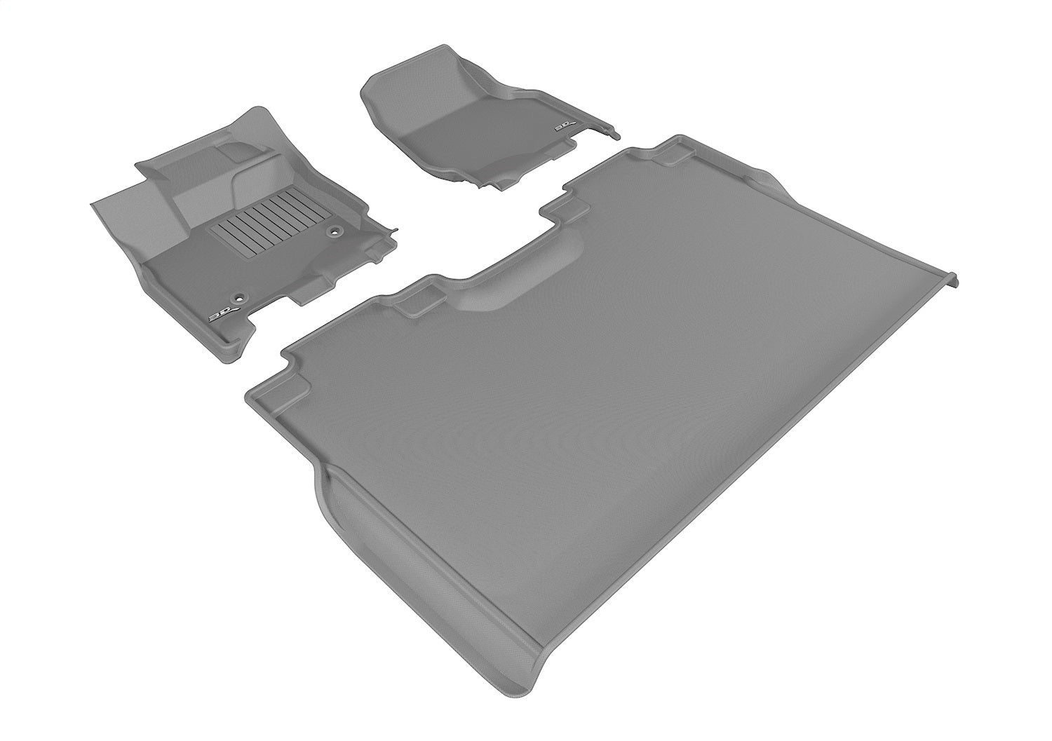 3D MAXpider L1FR08301501 KAGU Floor Mat; Gray; 3 pc.; 2 pc. Front Row; 1 pc. Rear; 2 Eyelets; 3D MAXpider L1FR08301501