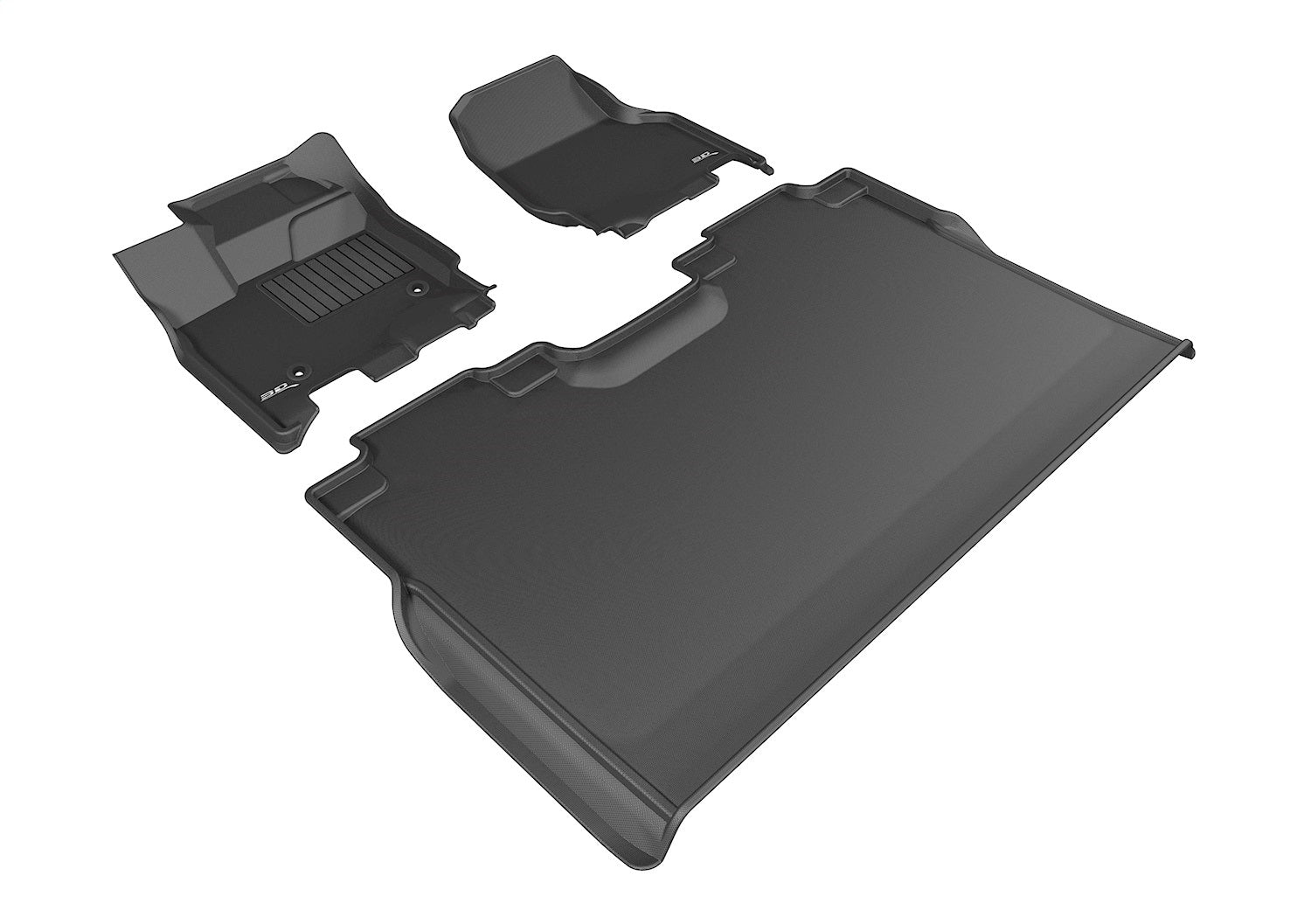3D MAXpider L1FR08301509 KAGU Floor Mat; Black; 3 pc.; 2 pc. Front Row; 1 pc. Rear; 2 Eyelets; 3D MAXpider L1FR08301509