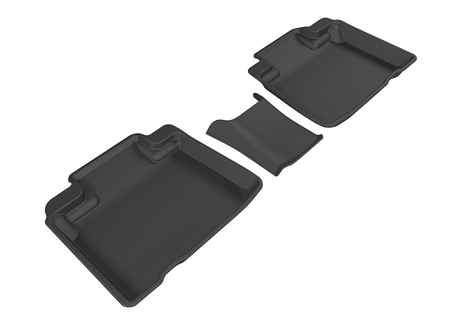 3D MAXpider L1FR09321509 KAGU Floor Mat; Black; 3 pc. Rear w/Center Piece; 3D MAXpider L1FR09321509