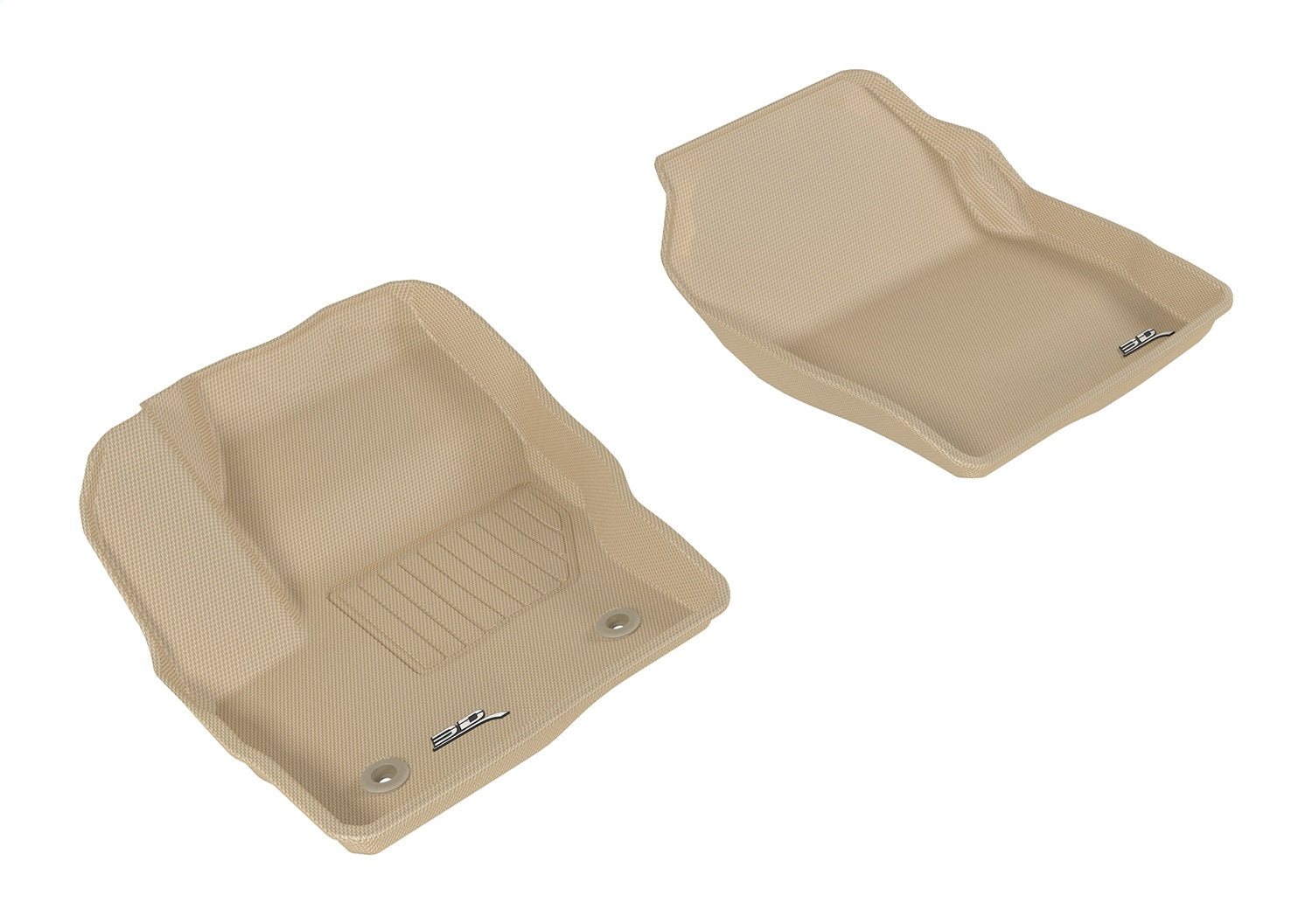 3D MAXpider L1FR10611502 KAGU Floor Mat; Tan; 2 pc.; Front; 3D MAXpider L1FR10611502