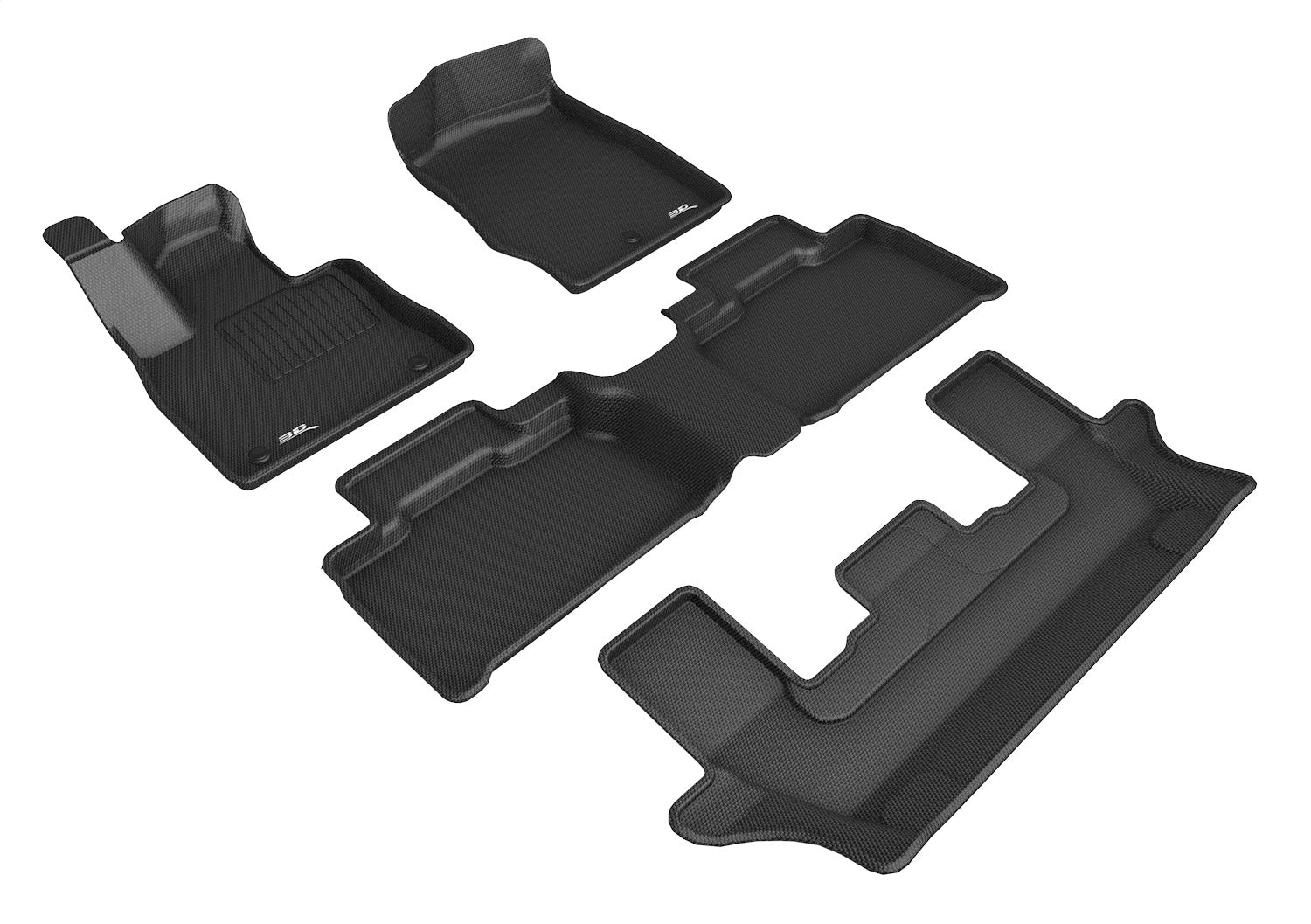 3D MAXpider L1FR13001509 KAGU Floor Mat; Black; Front Row; 2nd Row; 3rd Row; 3D MAXpider L1FR13001509