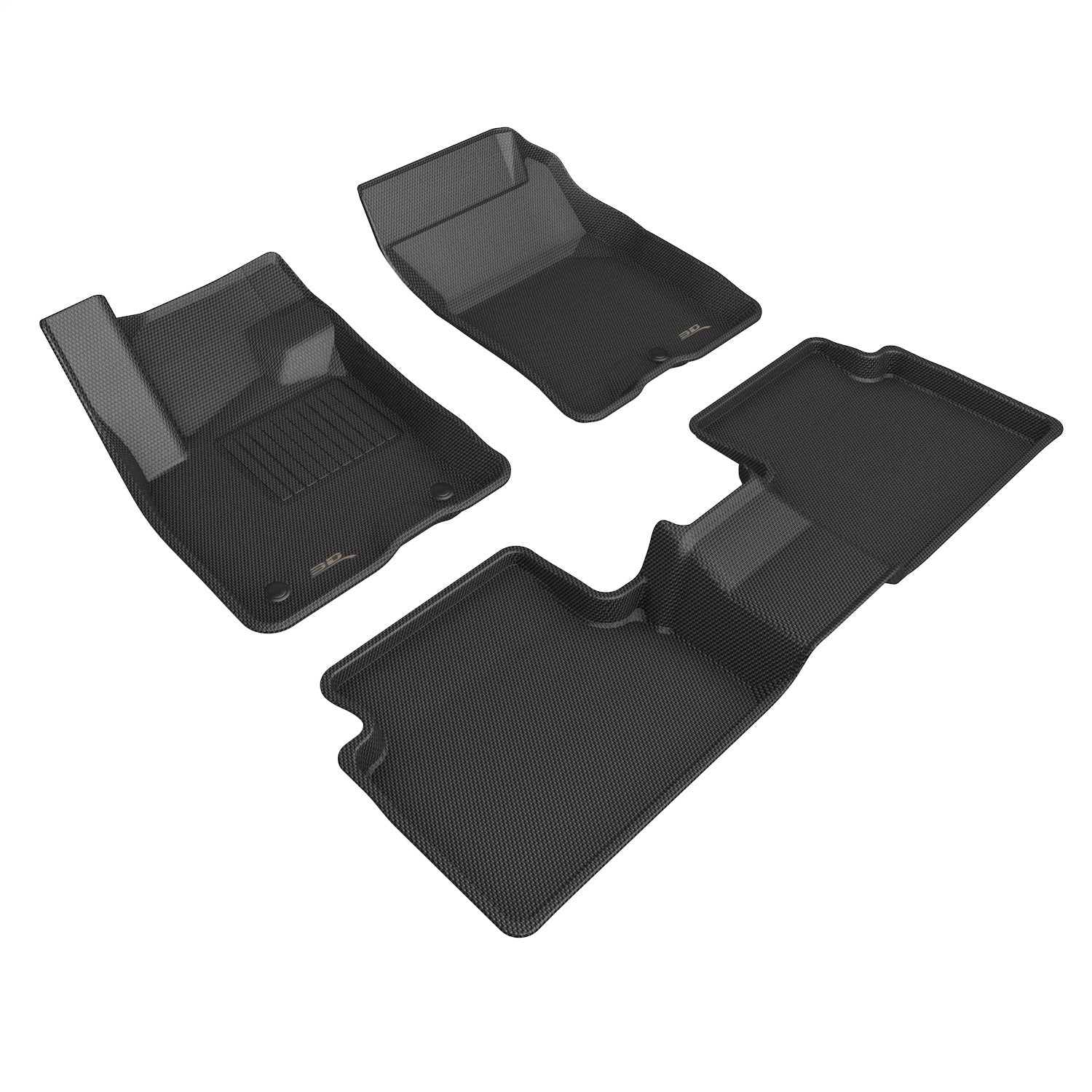3D MAXpider L1FR14601509 KAGU Floor Mat; 3 pc.; 1st Row; 2nd Row; Black; 3D MAXpider L1FR14601509