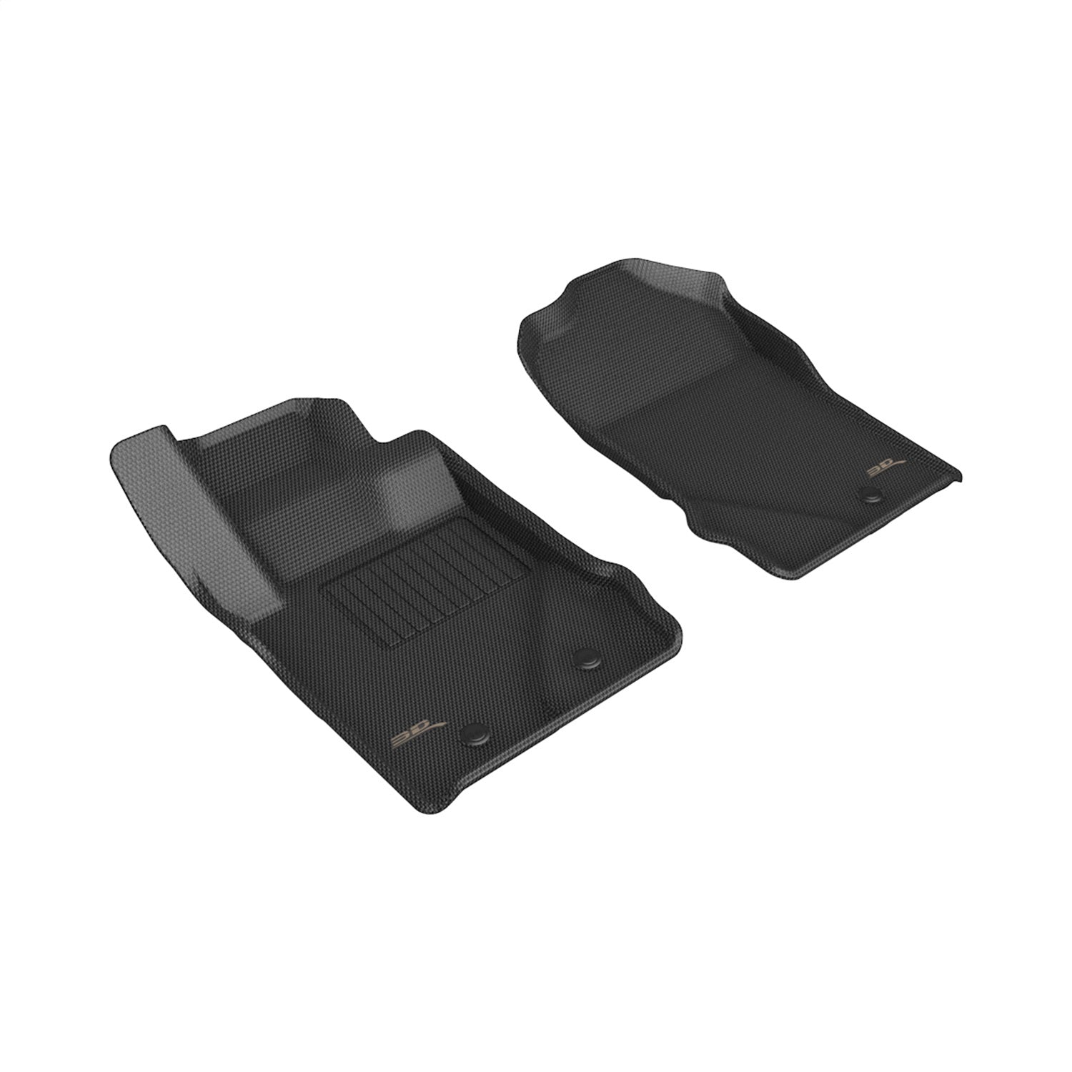3D MAXpider L1FR14911509 KAGU Floor Mat; Black; 2 pc.; Front; 3D MAXpider L1FR14911509