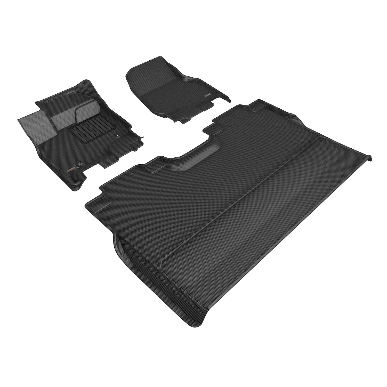 3D MAXpider L1FR15301509 KAGU Floor Mat; Black; 3 pc.; 2 pc. Front Row; 1 pc. 2nd Row; 3D MAXpider L1FR15301509