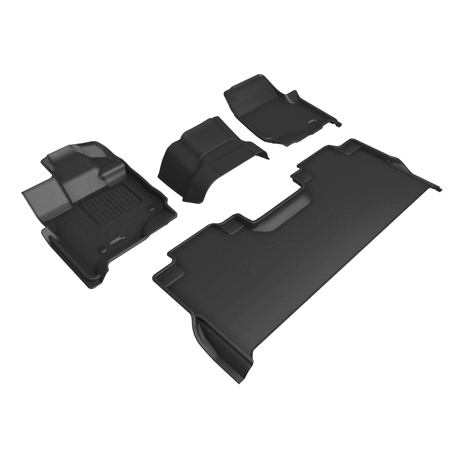 3D MAXpider L1FR17001509 KAGU Floor Mat; Black; 4 pc.; 2 pc. Front Row; 2 pc. 2nd Row; 3D MAXpider L1FR17001509