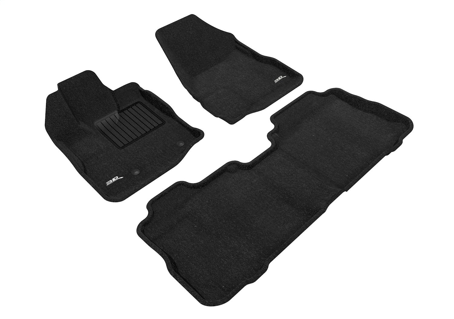 3D MAXpider L1GM00504709 ELEGANT Floor Mat; 3 pc.; 1st/2nd Row; Front and Rear; Black; 3D MAXpider L1GM00504709