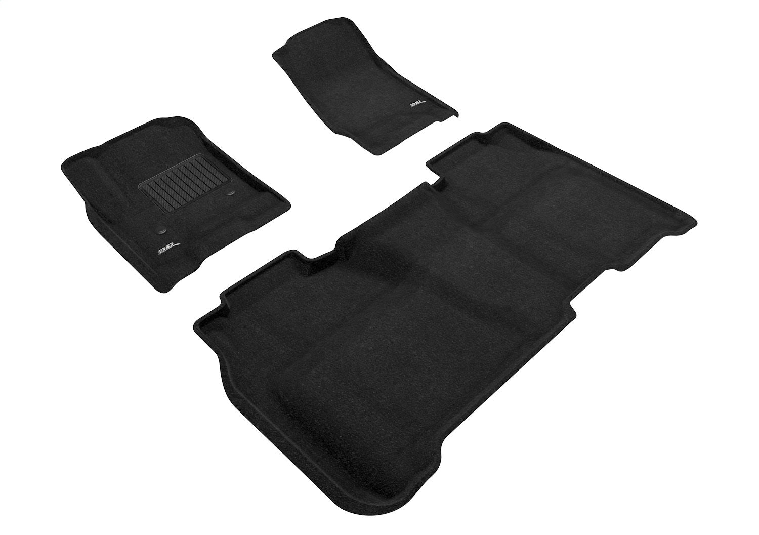 3D MAXpider L1GM01004709 ELEGANT Floor Mat; 3 pc.; 1st/2nd Row; Front and Rear; Black; 3D MAXpider L1GM01004709