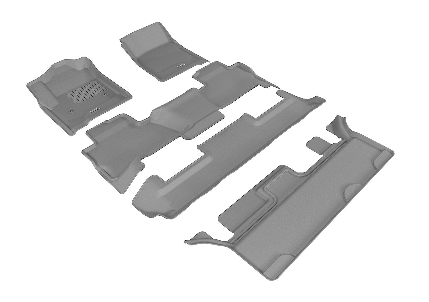 3D MAXpider L1GM01401501 KAGU Floor Mat; Gray; 4 pc.; Front Rear and Third Row; 3D MAXpider L1GM01401501