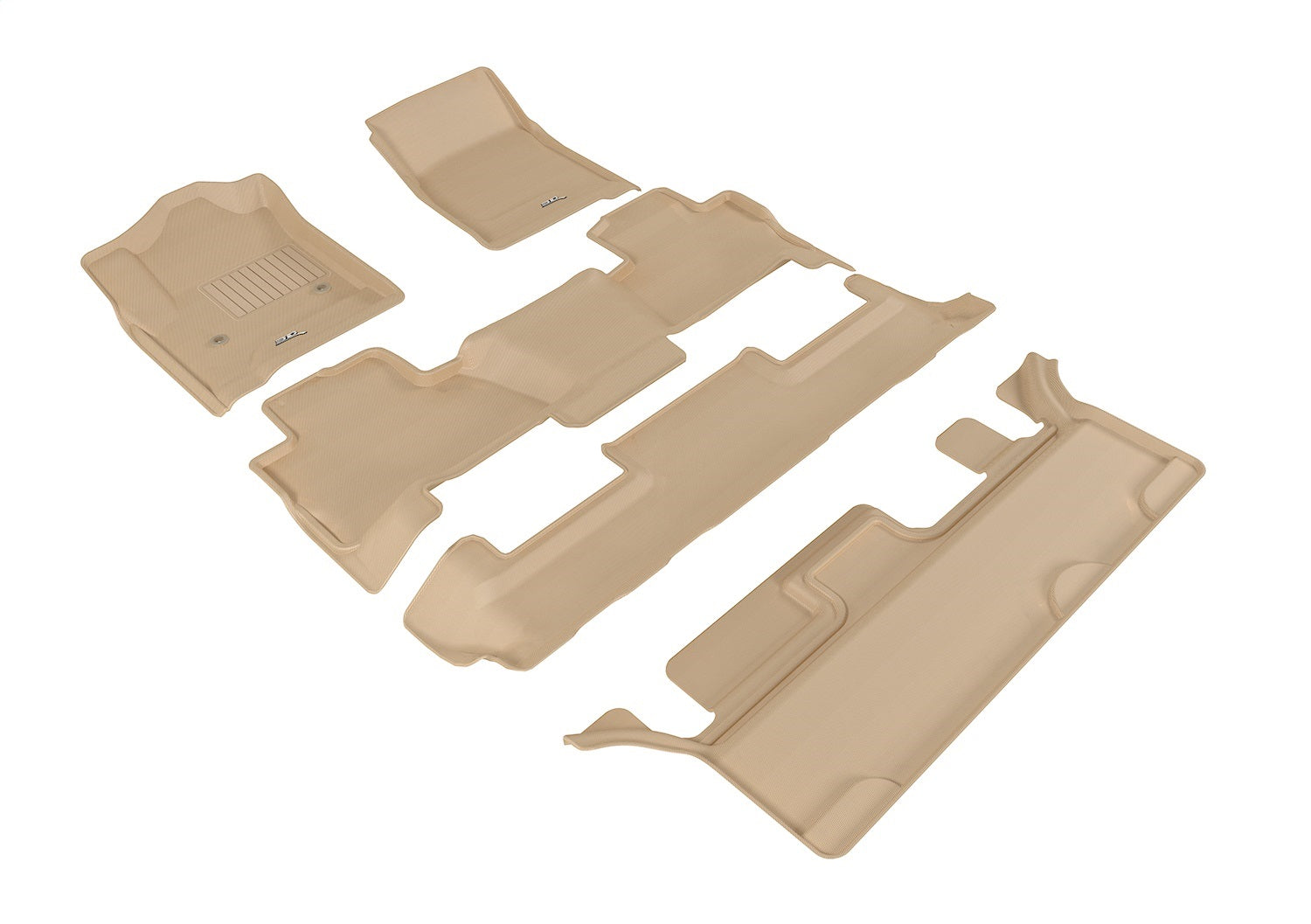 3D MAXpider L1GM01401502 KAGU Floor Mat; Tan; 4 pc.; Front Rear and Third Row; 3D MAXpider L1GM01401502