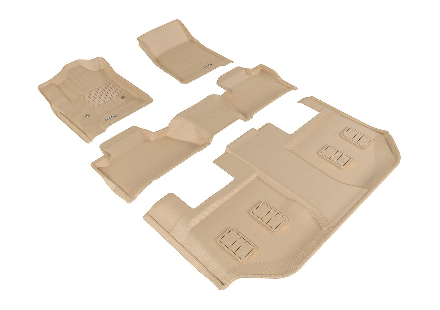 3D MAXpider L1GM01501502 KAGU Floor Mat; Tan; 4 pc.; Front Rear and Third Row; 3D MAXpider L1GM01501502