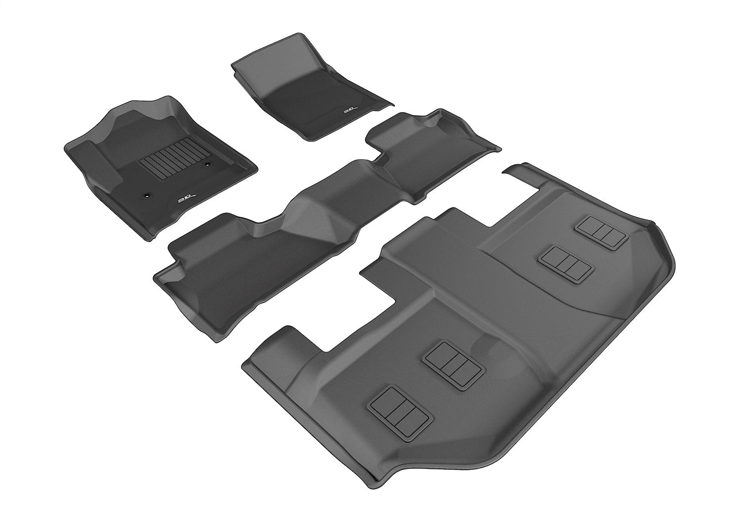3D MAXpider L1GM01501509 KAGU Floor Mat; Black; 4 pc.; 2 pc. Front Row; 1 pc. 2nd Row; 1 pc. 3rd Row; 3D MAXpider L1GM01501509
