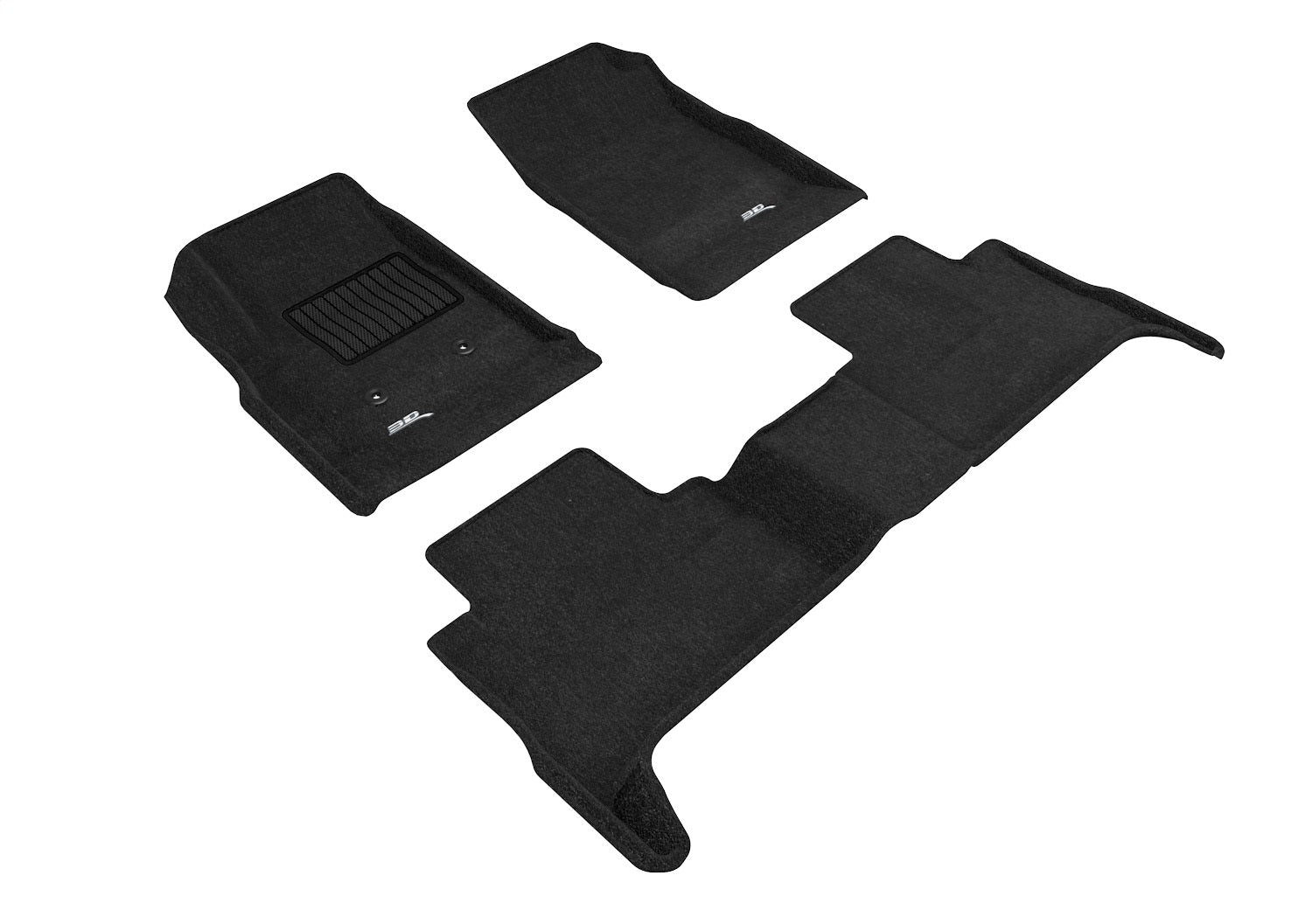 3D MAXpider L1GM01804709 ELEGANT Floor Mat; 3 pc.; 1st/2nd Row; Front and Rear; Black; 3D MAXpider L1GM01804709