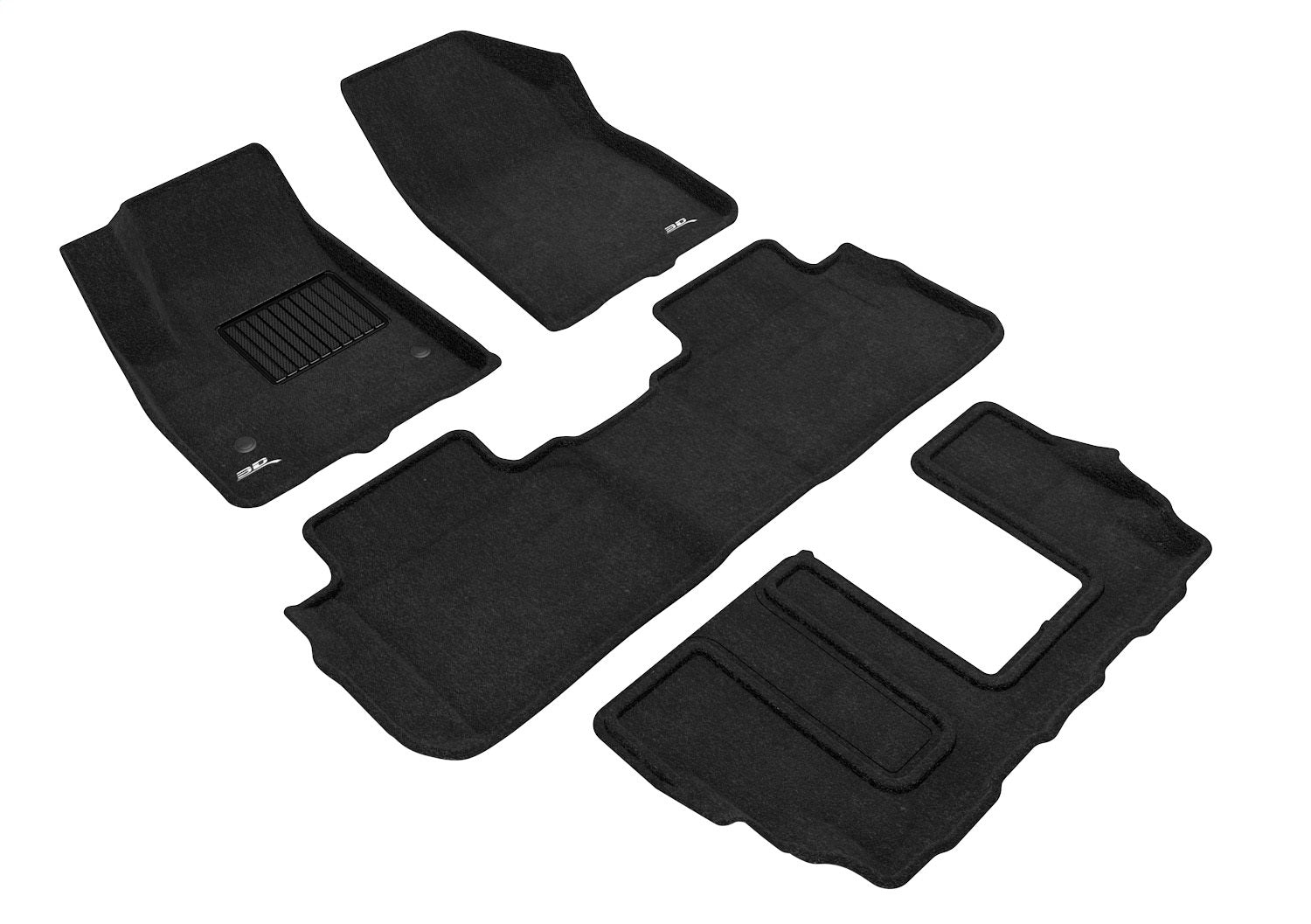 3D MAXpider L1GM02104709 ELEGANT Floor Mat; 4 pc.; Front Rear and Third Row; Black; 3D MAXpider L1GM02104709