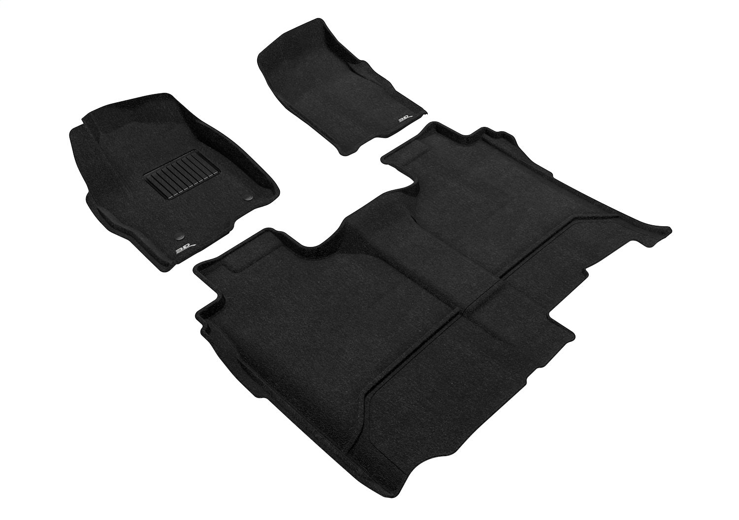 3D MAXpider L1GM02504609 ELEGANT Floor Mat; 3 pc.; 1st/2nd Row; Front and Rear; Black; 3D MAXpider L1GM02504609