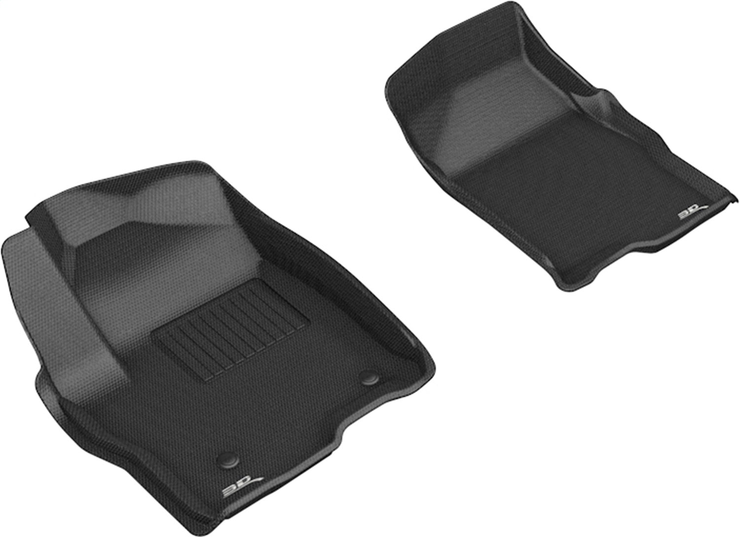 3D MAXpider L1GM02511509 KAGU Floor Mat; Black; 2 pc.; Front; 3D MAXpider L1GM02511509