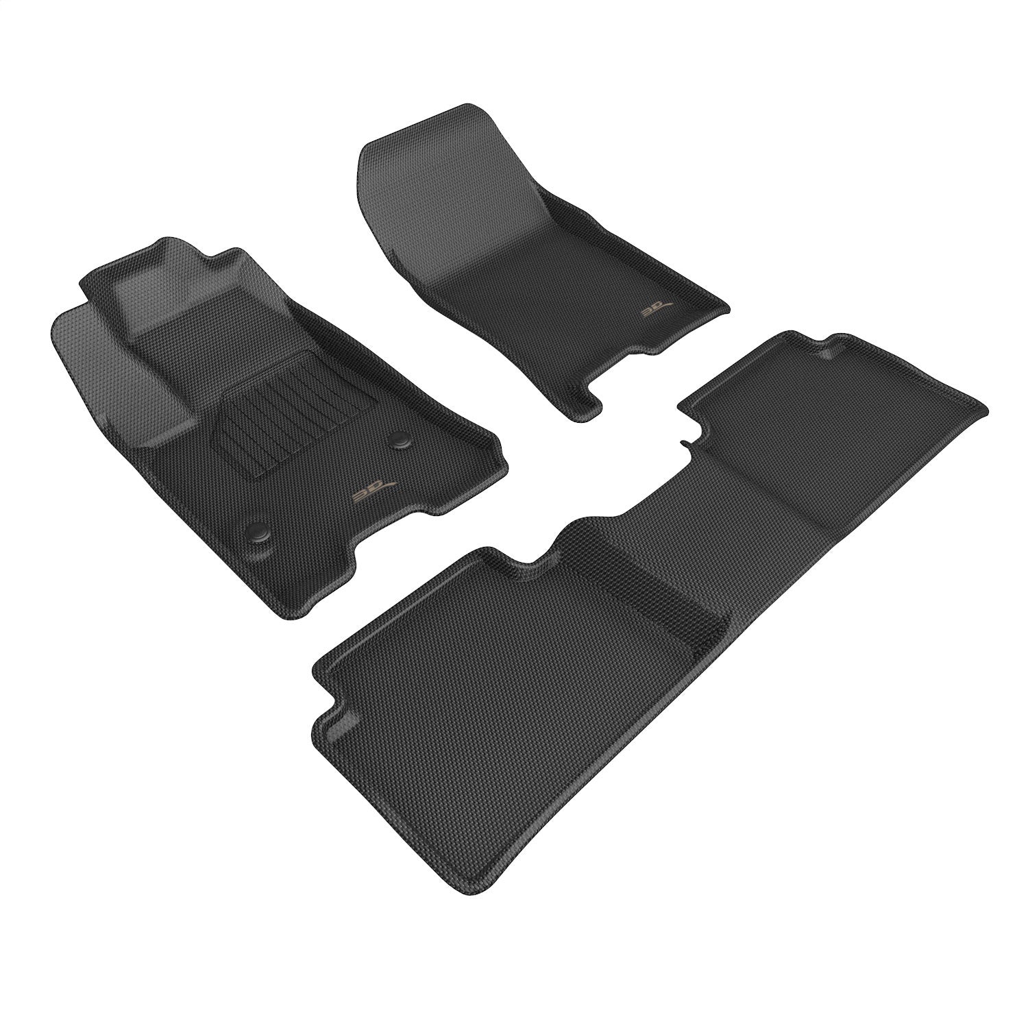 3D MAXpider L1GM03301509 KAGU Floor Mat; Black; 3 pc.; 2 pc. Front Row; 1 pc. 2nd Row; 3D MAXpider L1GM03301509