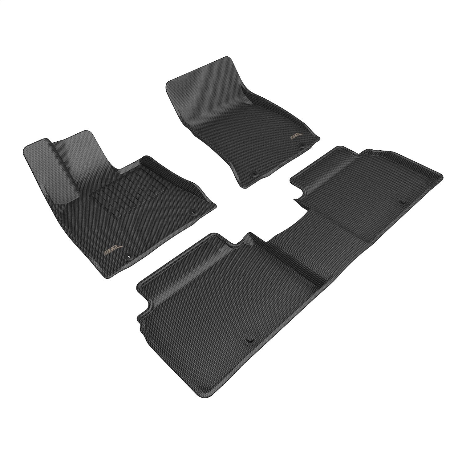3D MAXpider L1GS01001509 KAGU Floor Mat; Black; 3 pc.; 2 pc. Front Row; 1 pc. 2nd Row; 3D MAXpider L1GS01001509