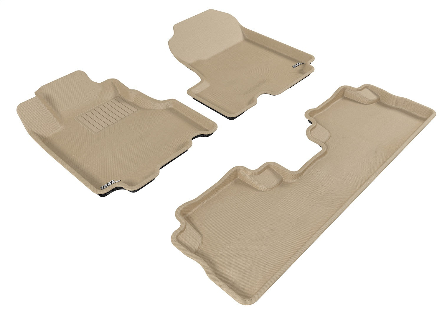 3D MAXpider L1HD00601502 KAGU Floor Mat; Tan; 3 pc.; 2 pc. Front Row; 1 pc. Rear; 3D MAXpider L1HD00601502