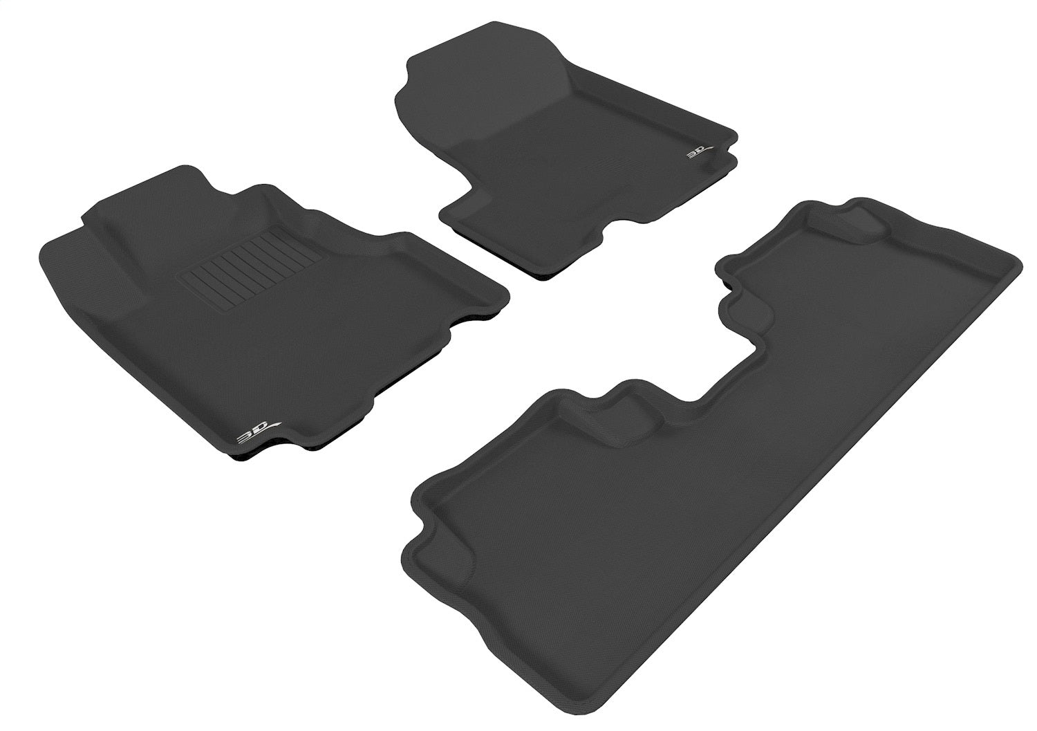 3D MAXpider L1HD00601509 KAGU Floor Mat; Black; 3 pc.; Front and Rear; 3D MAXpider L1HD00601509
