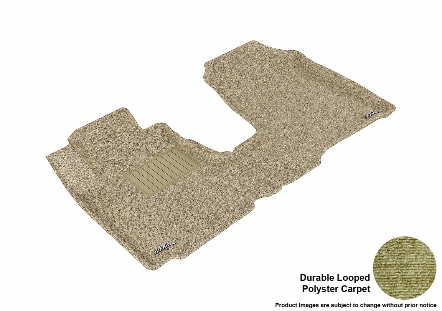3D MAXpider L1HD00612202 CLASSIC Floor Mat; Tan; 2 pc.; Front; [Available While Supplies Last]; 3D MAXpider L1HD00612202