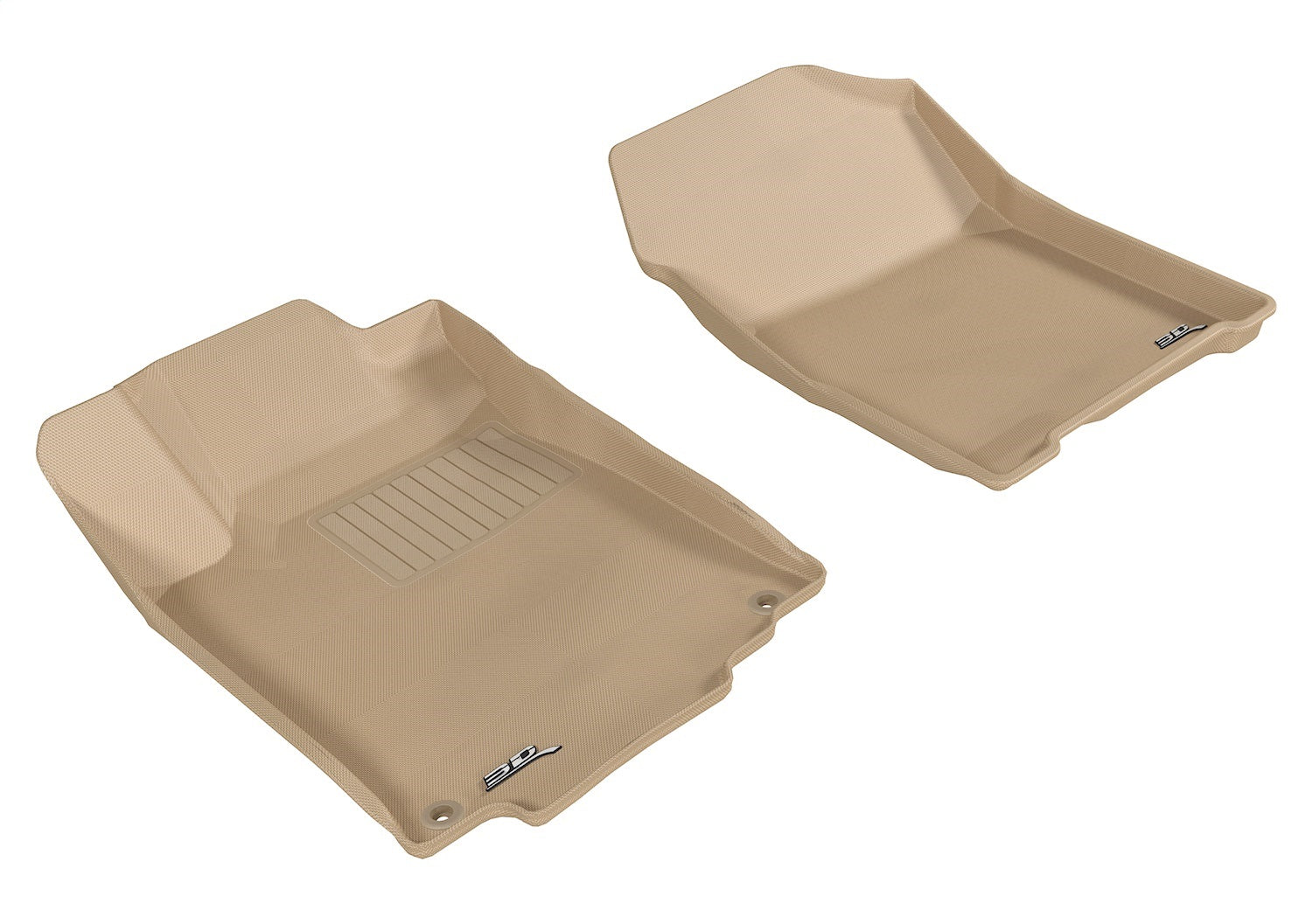 3D MAXpider L1HD04311502 KAGU Floor Mat; Tan; 2 pc.; Front; 3D MAXpider L1HD04311502