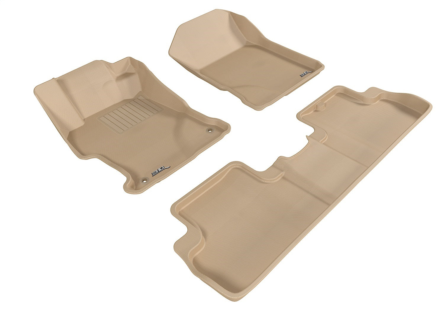 3D MAXpider L1HD04501502 KAGU Floor Mat; Tan; 3 pc.; 2 pc. Front Row; 1 pc. Rear; 3D MAXpider L1HD04501502