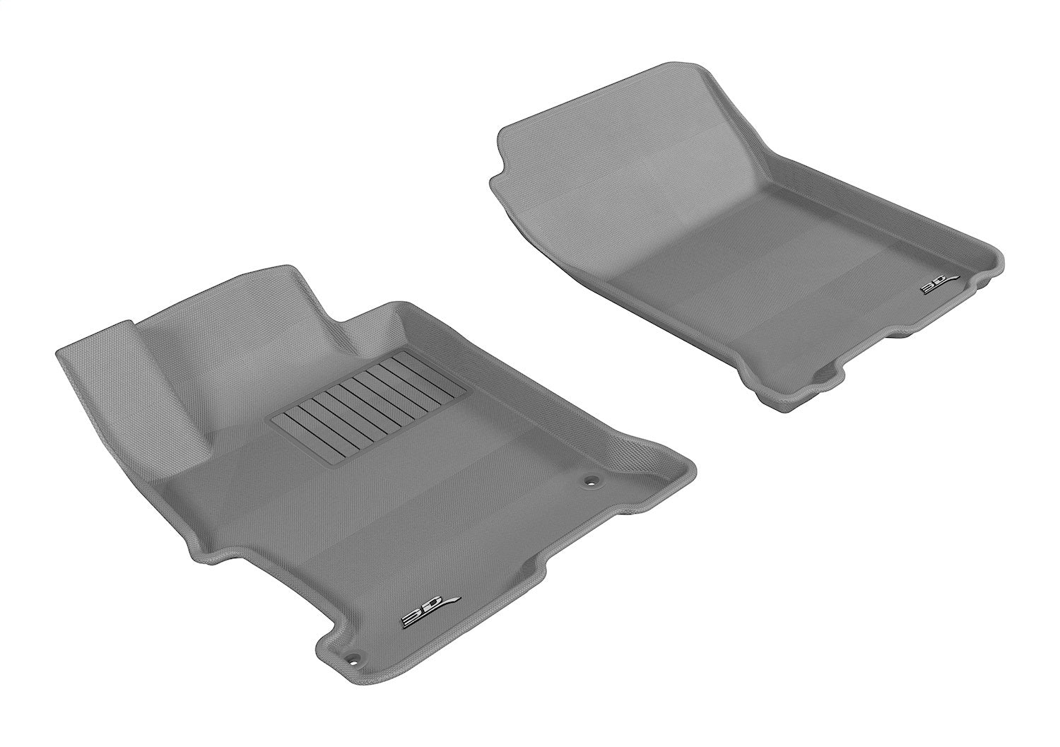 3D MAXpider L1HD04811501 KAGU Floor Mat; Gray; 2 pc.; Front; [Available While Supplies Last]; 3D MAXpider L1HD04811501