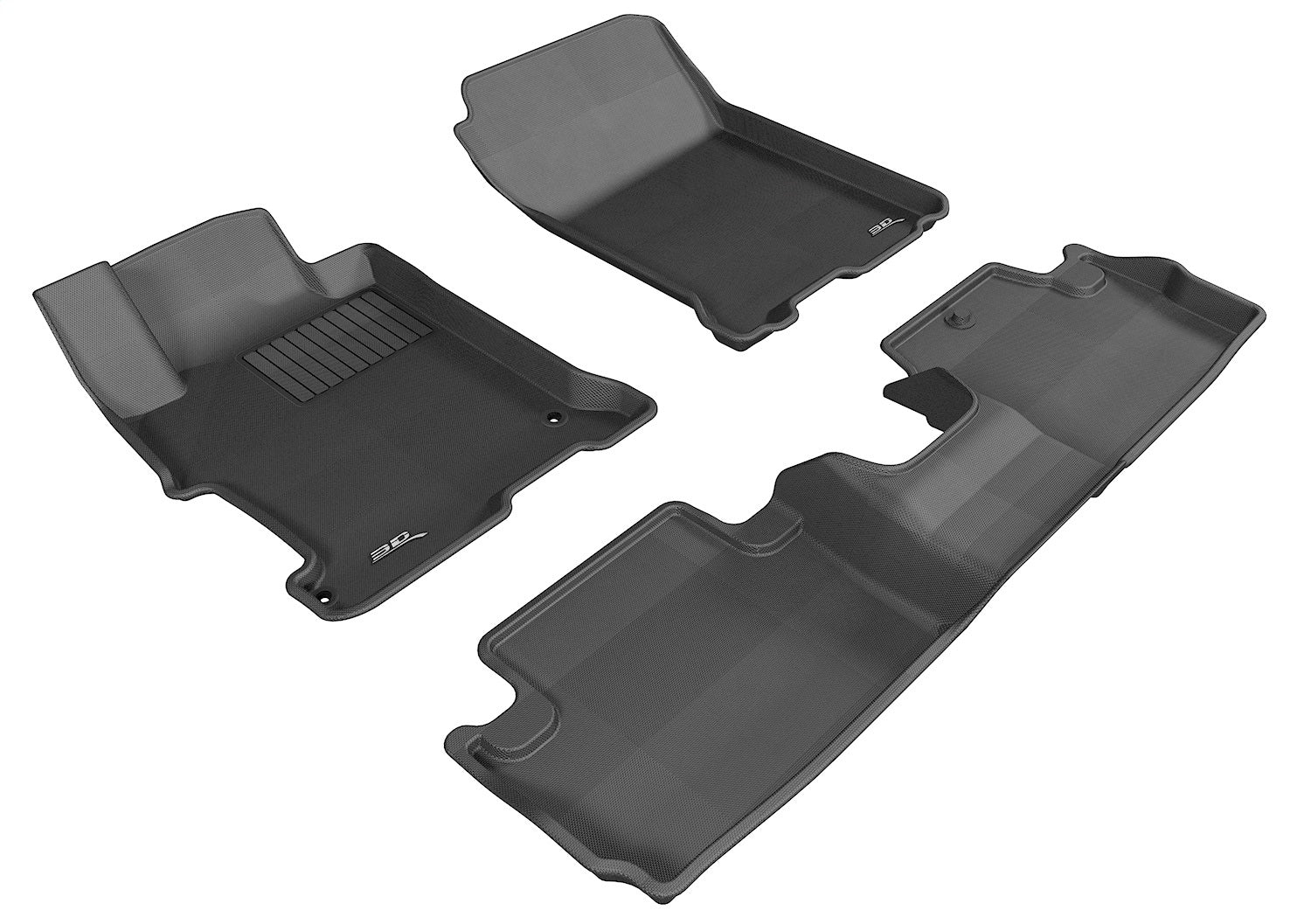 3D MAXpider L1HD04901509 KAGU Floor Mat; Black; 3 pc.; Front and Rear; 3D MAXpider L1HD04901509