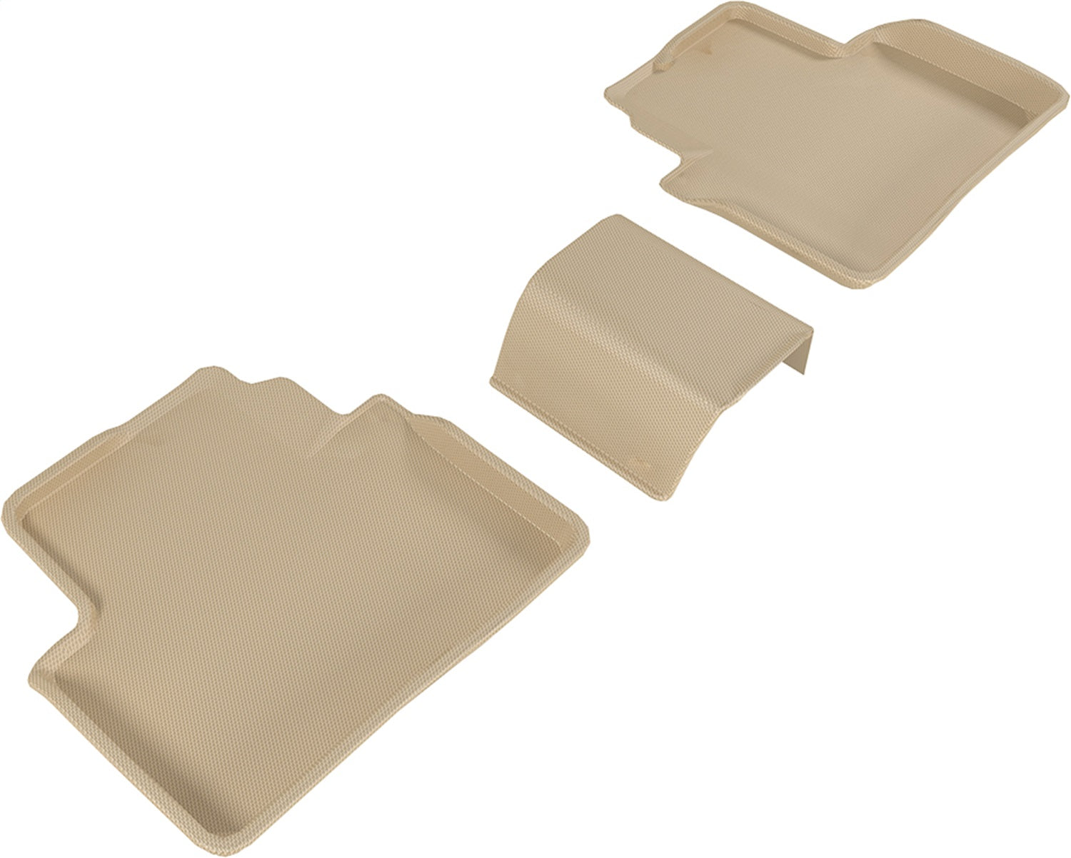3D MAXpider L1HD07421502 KAGU Floor Mat; Tan; 3 pc.; Rear; 3D MAXpider L1HD07421502