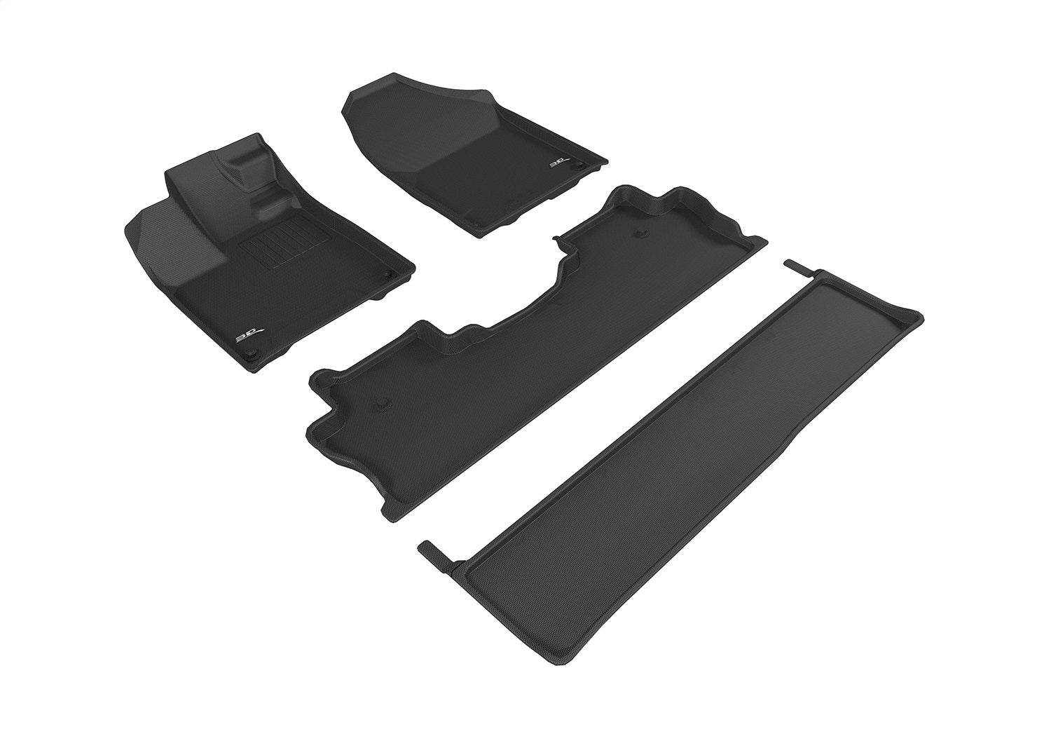 3D MAXpider L1HD08301509 KAGU Floor Mat; Black; 4 pc.; 2 pc. Front Row; 1 pc. 2nd Row; 1 pc. 3rd Row; 3D MAXpider L1HD08301509