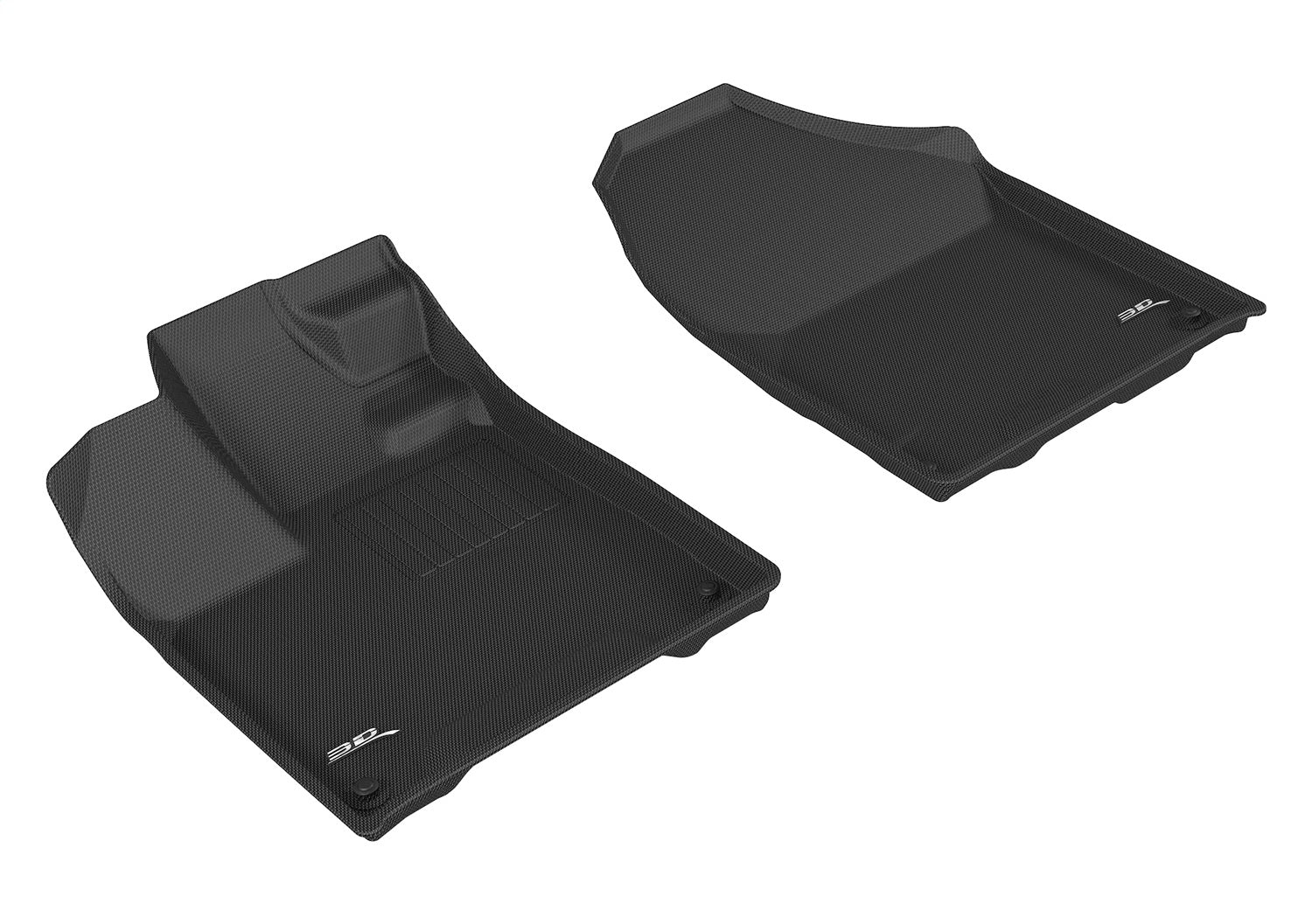 3D MAXpider L1HD08311509 KAGU Floor Mat; Black; 2 pc.; Front; 3D MAXpider L1HD08311509