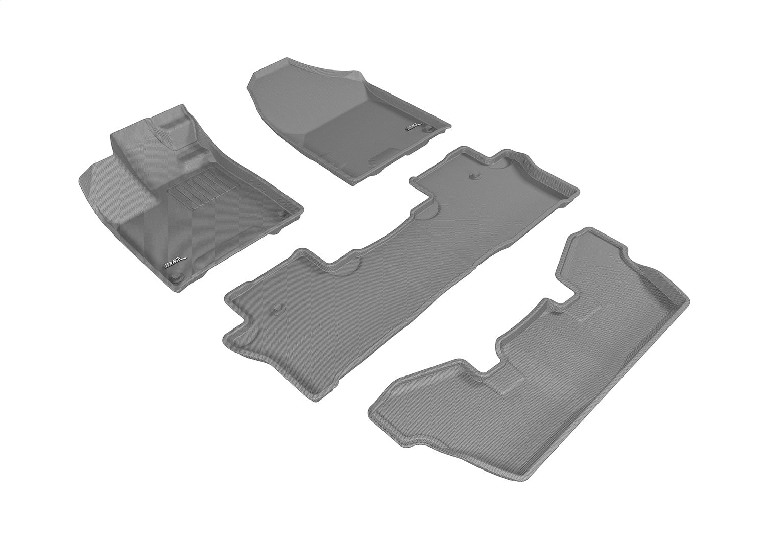 3D MAXpider L1HD08401501 KAGU Floor Mat; Gray; 4 pc.; Front Rear and Third Row; 3D MAXpider L1HD08401501