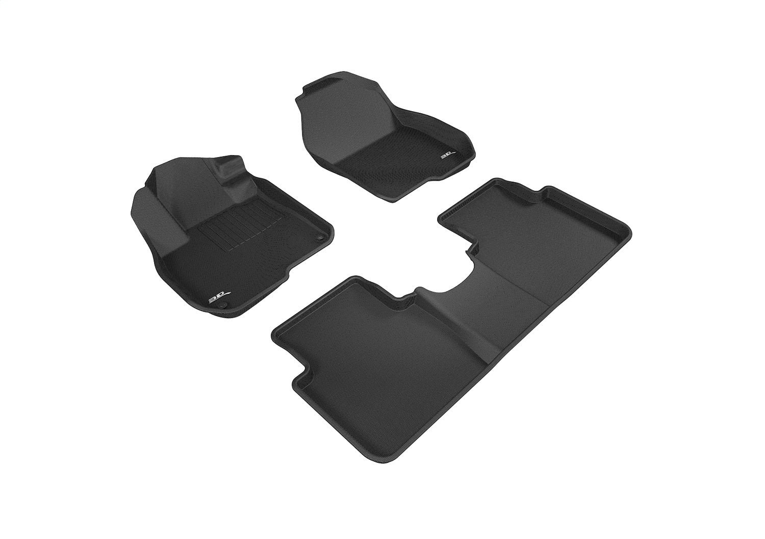 3D MAXpider L1HD08601509 KAGU Floor Mat; Black; 3 pc.; 2 pc. Front Row; 1 pc. 2nd Row; 3D MAXpider L1HD08601509