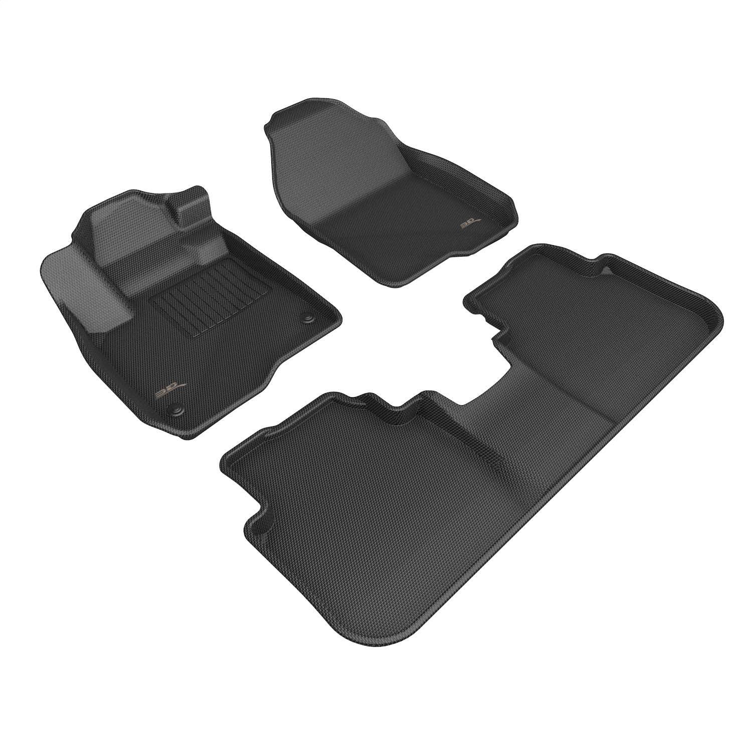 3D MAXpider L1HD13201509 KAGU Floor Mat; Black; 3 pc.; 2 pc. Front Row; 1 pc. 2nd Row; 3D MAXpider L1HD13201509