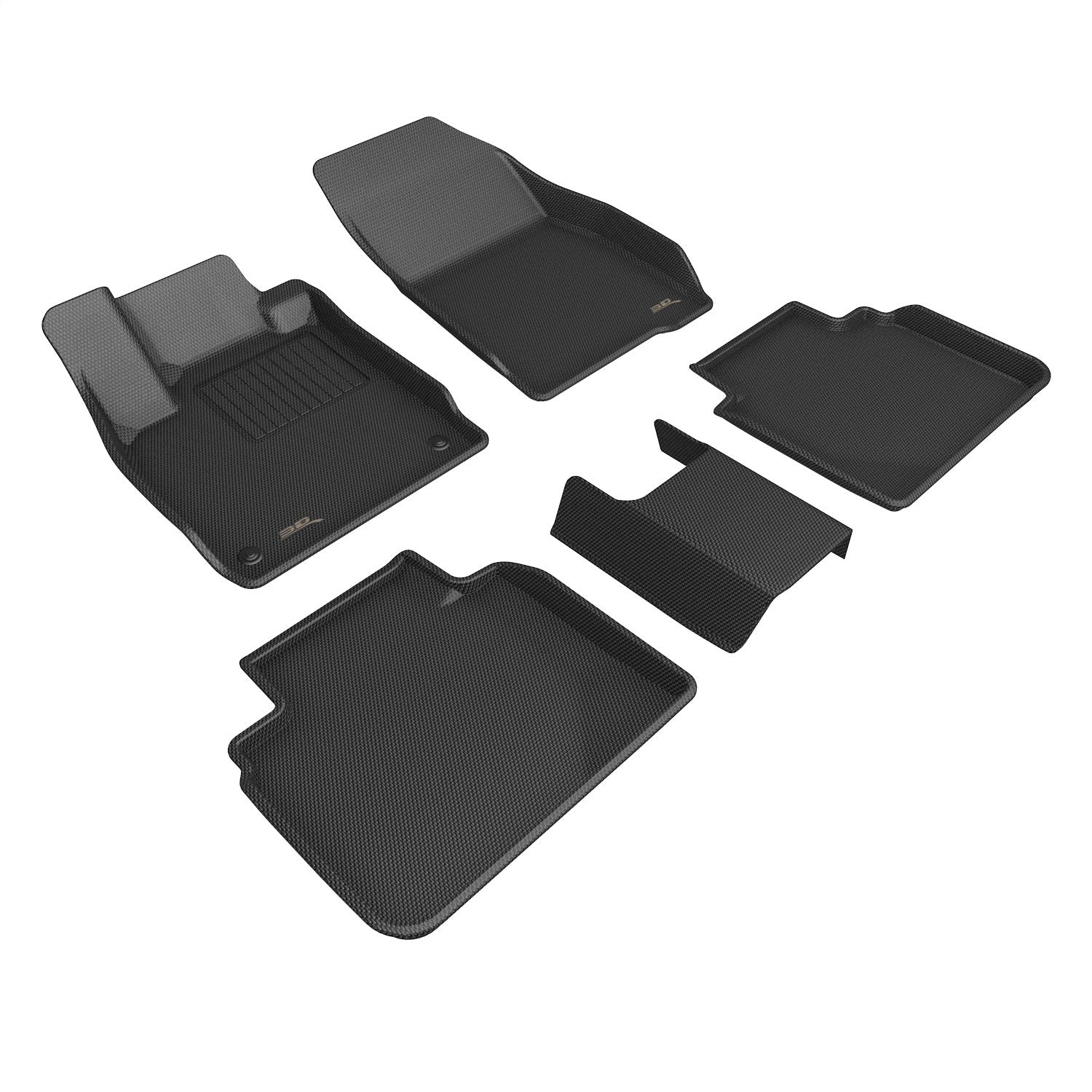 3D MAXpider L1HD13401509 KAGU Floor Mat; Black; 5 pc.; 2 pc. Front Row; 3 pc. 2nd Row; 3D MAXpider L1HD13401509
