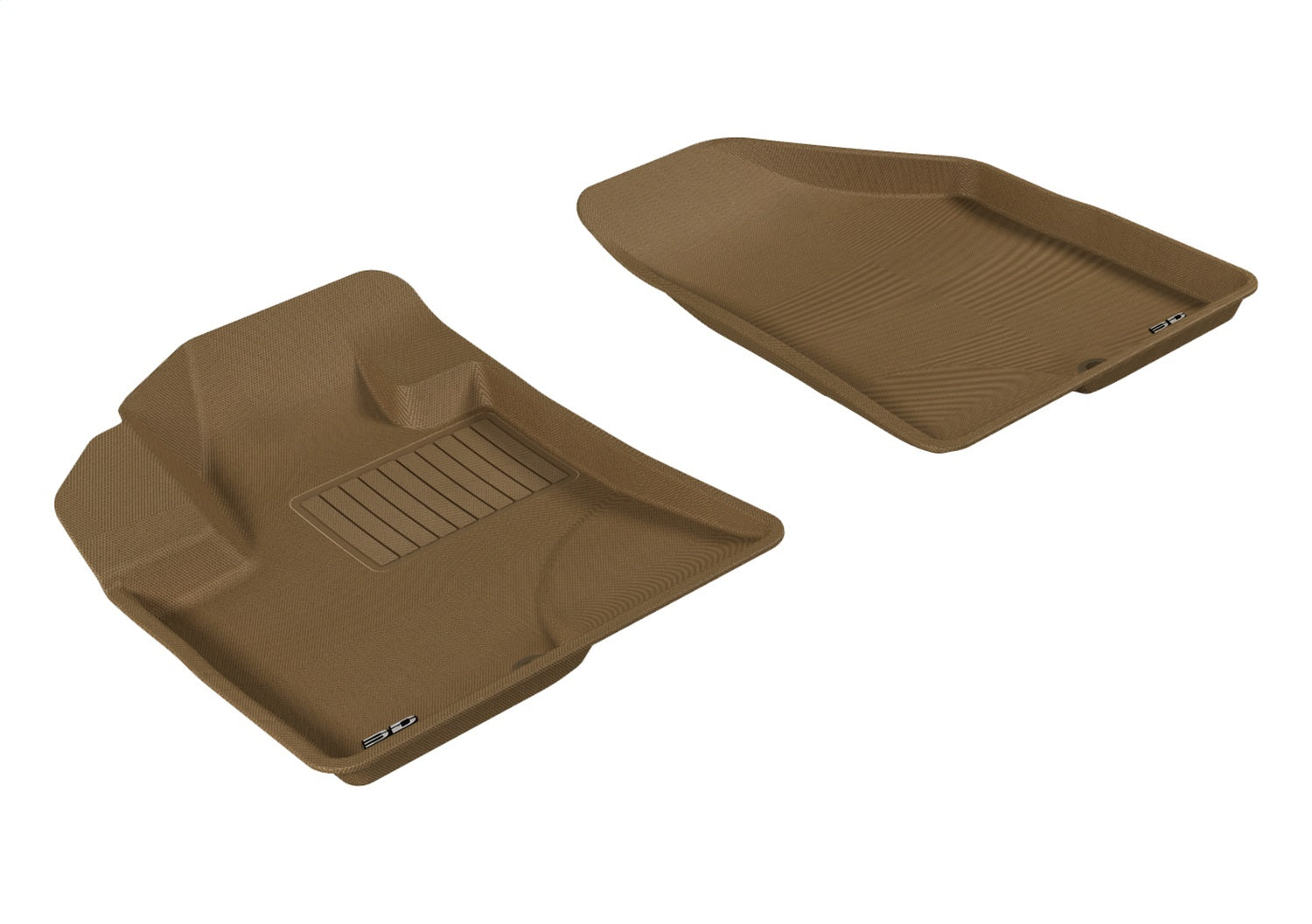 3D MAXpider L1HY00811502 KAGU Floor Mat; Tan; 2 pc.; Front; [Available While Supplies Last]; 3D MAXpider L1HY00811502