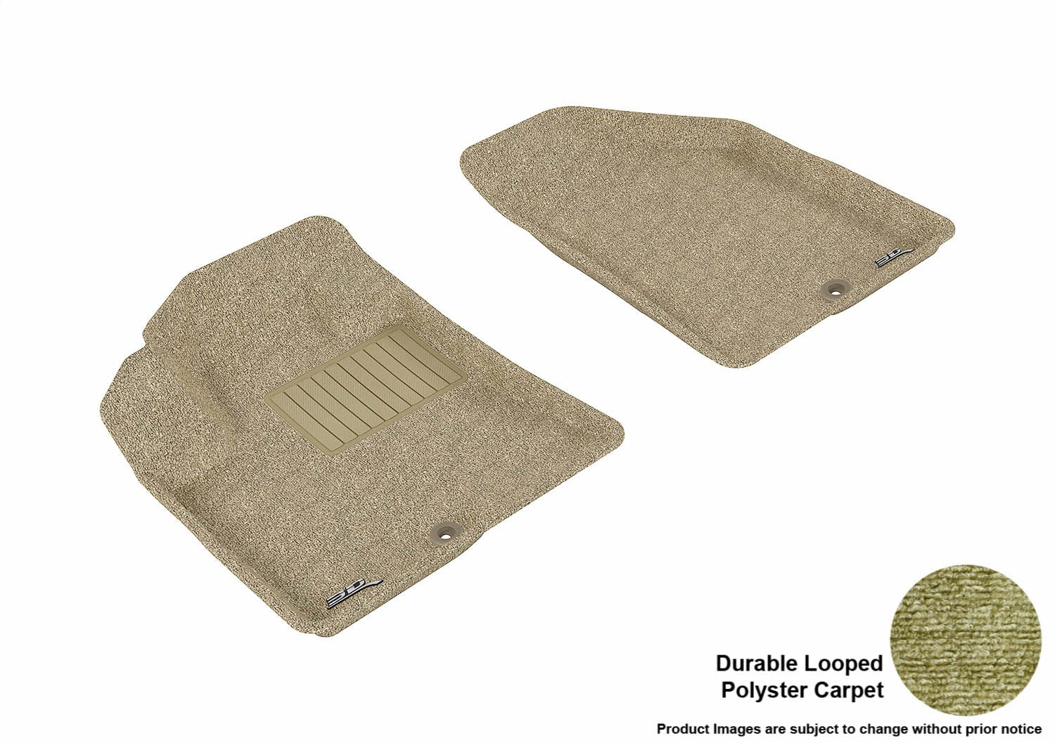 3D MAXpider L1HY00812202 CLASSIC Floor Mat; Tan; 2 pc.; Front; [Available While Supplies Last]; 3D MAXpider L1HY00812202