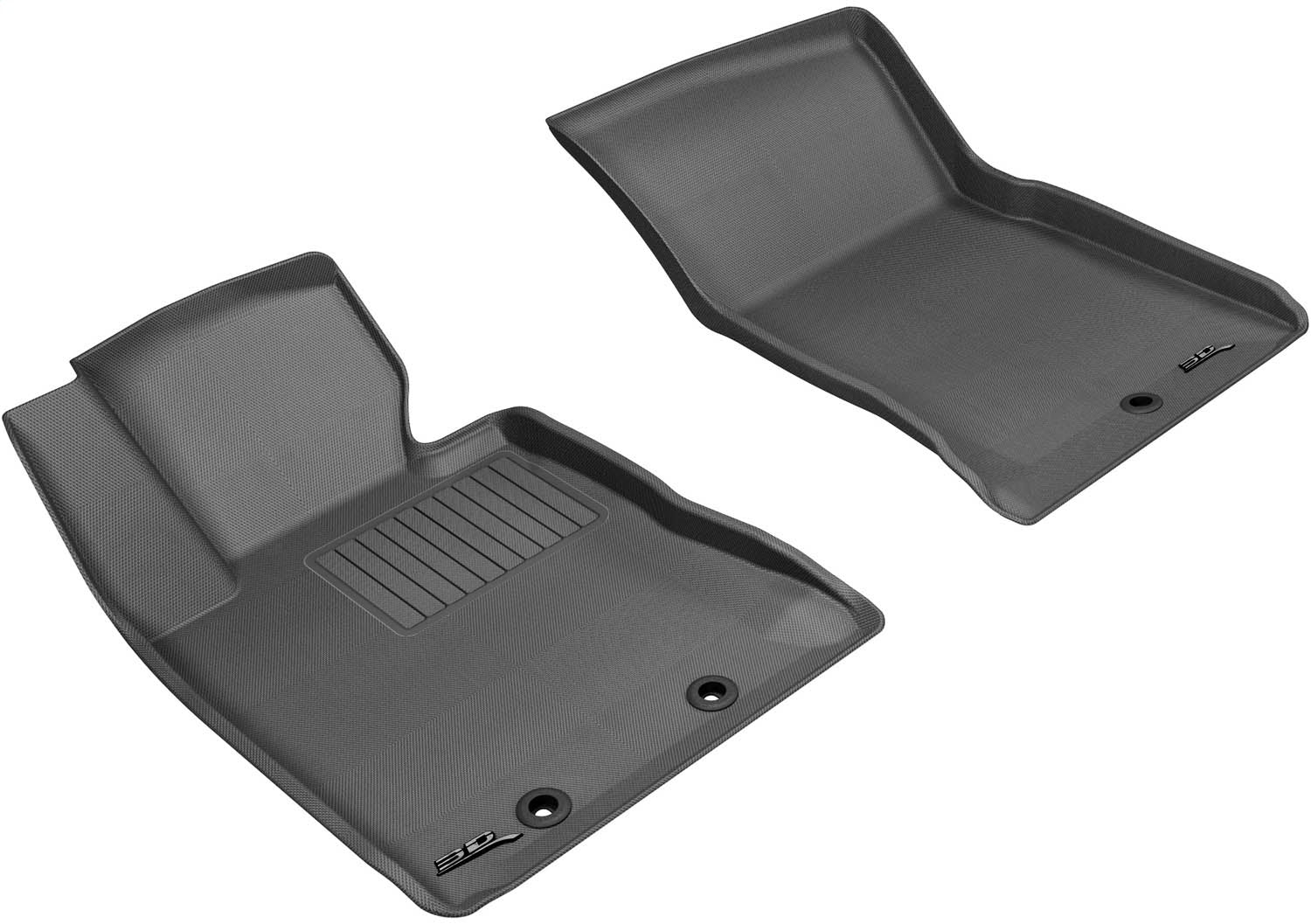 3D MAXpider L1HY02311501 KAGU Floor Mat; Gray; 2 pc.; Front; [Available While Supplies Last]; 3D MAXpider L1HY02311501