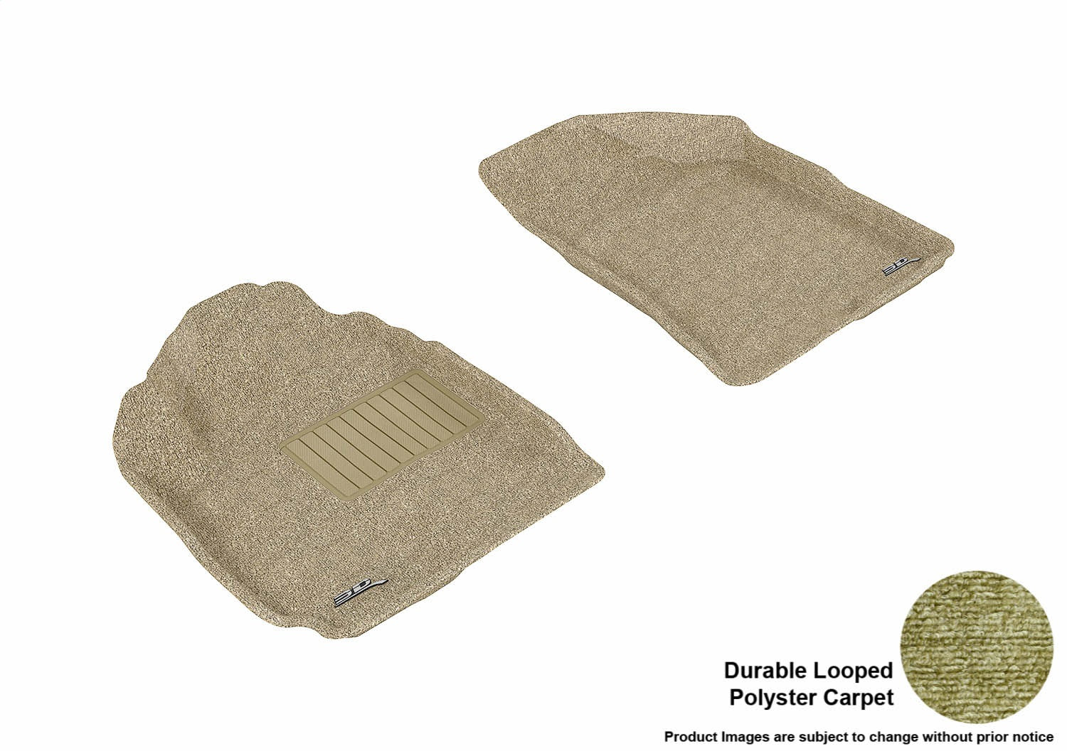 3D MAXpider L1HY04012202 CLASSIC Floor Mat; Tan; 2 pc.; Front; [Available While Supplies Last]; 3D MAXpider L1HY04012202