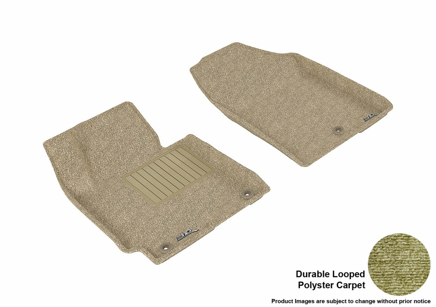 3D MAXpider L1HY05212202 CLASSIC Floor Mat; Tan; 2 pc.; Front; [Available While Supplies Last]; 3D MAXpider L1HY05212202