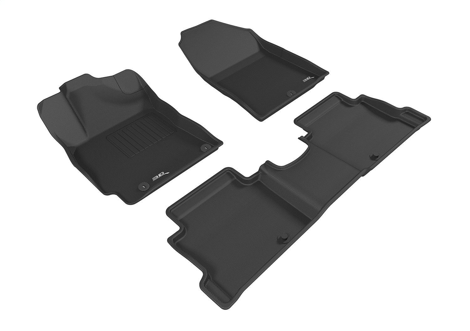 3D MAXpider L1HY07101509 KAGU Floor Mat; Black; 3 pc.; Front and Rear; 3D MAXpider L1HY07101509