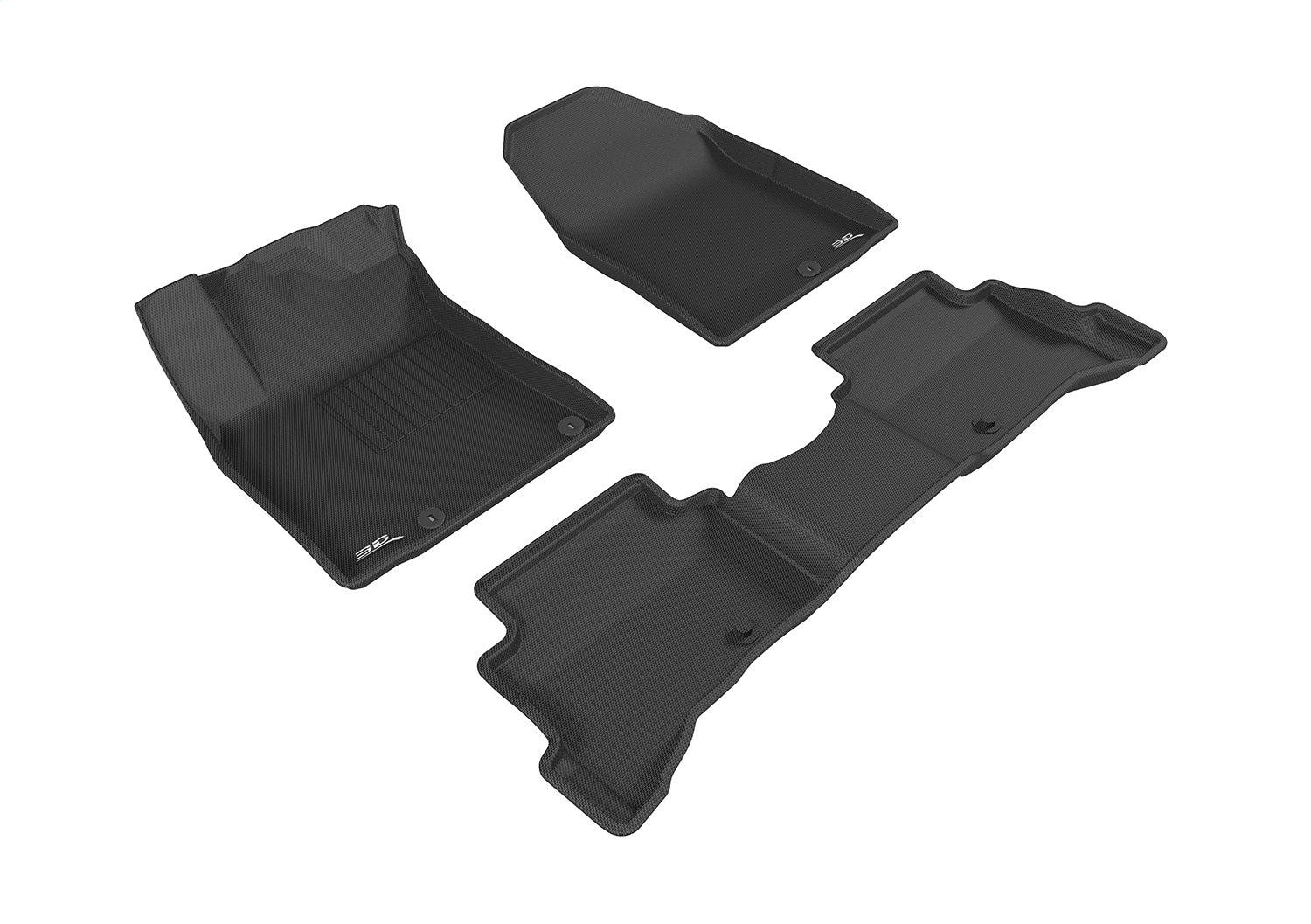 3D MAXpider L1HY07801509 KAGU Floor Mat; Black; 3 pc.; Front and Rear; 3D MAXpider L1HY07801509