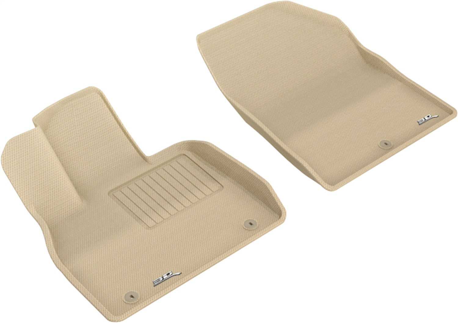 3D MAXpider L1HY10011502 KAGU Floor Mat; Tan; 2 pc.; Front; 3D MAXpider L1HY10011502